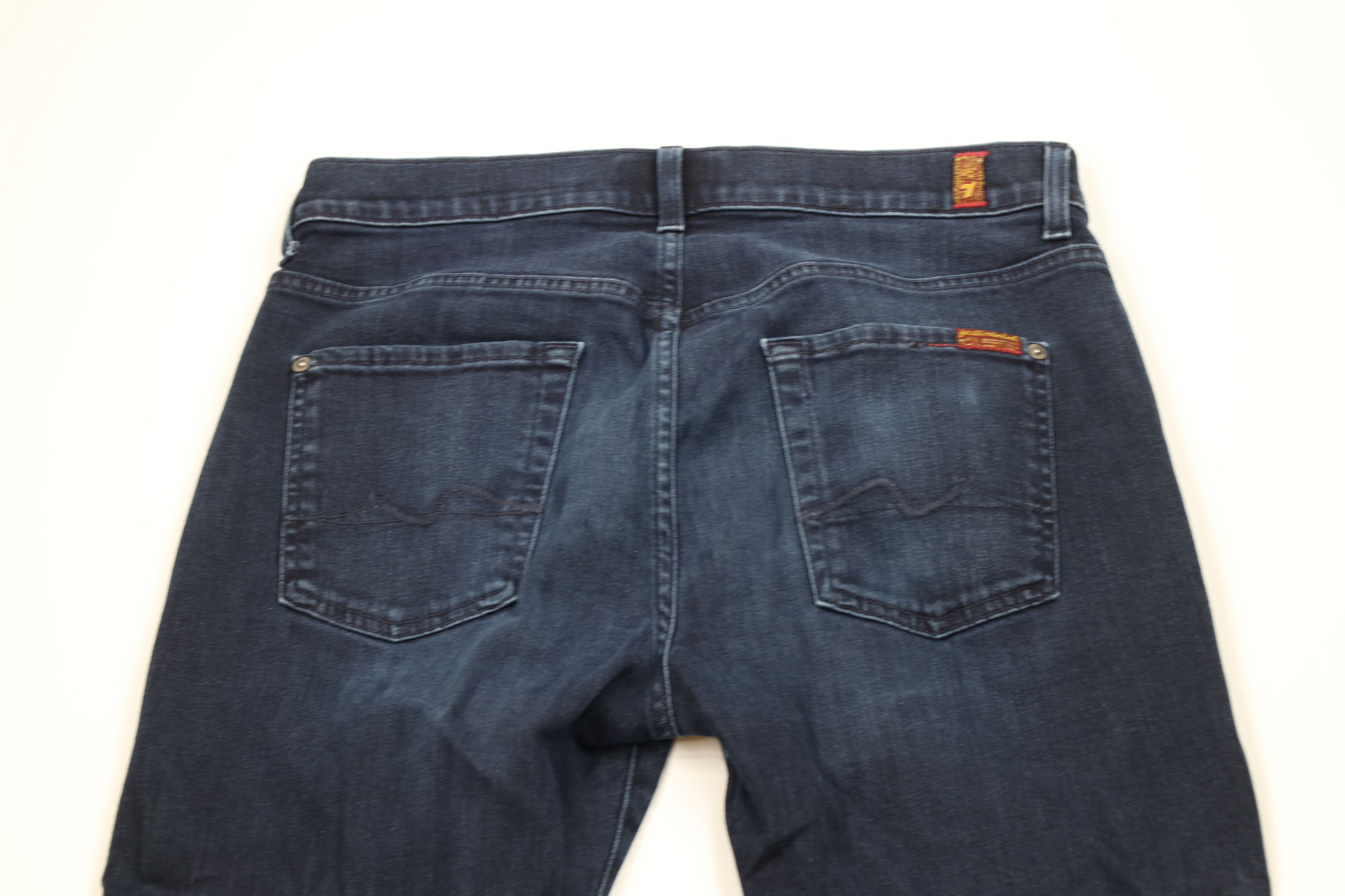 7 For All Mankind 7 For All Mankind Stretch Flared Wide Leg Denim Jeans Blue Size 30" / US 8 / IT 44 - 11 Thumbnail