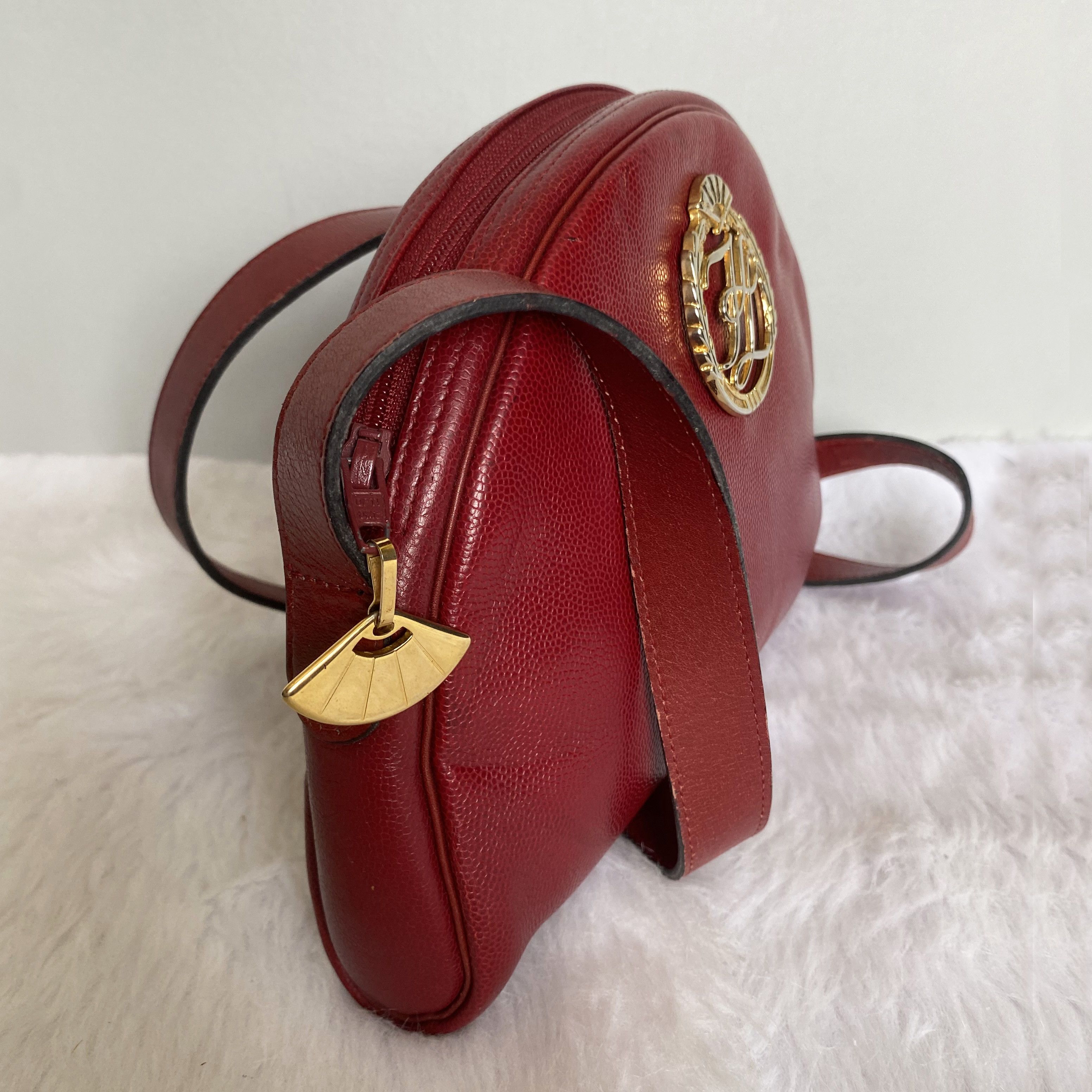 Karl Lagerfeld × Vintage KARL LAGERFELD Vintage Red Leather Shoulder Bag Size ONE SIZE - 10 Thumbnail