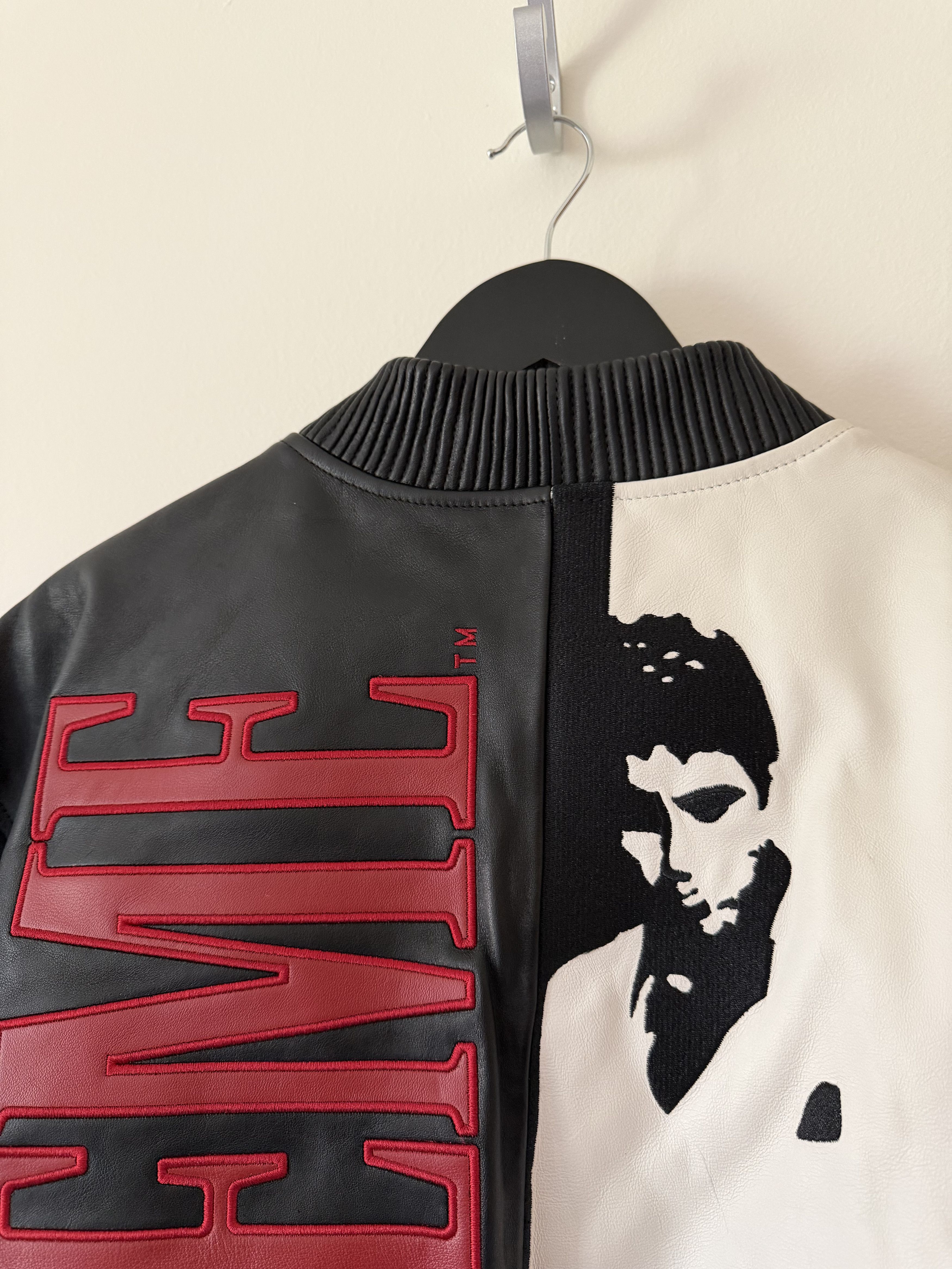 Supreme Supreme Scarface Embroidered Leather Jacket in Black Size US XL / EU 56 / 4 - 8 Thumbnail