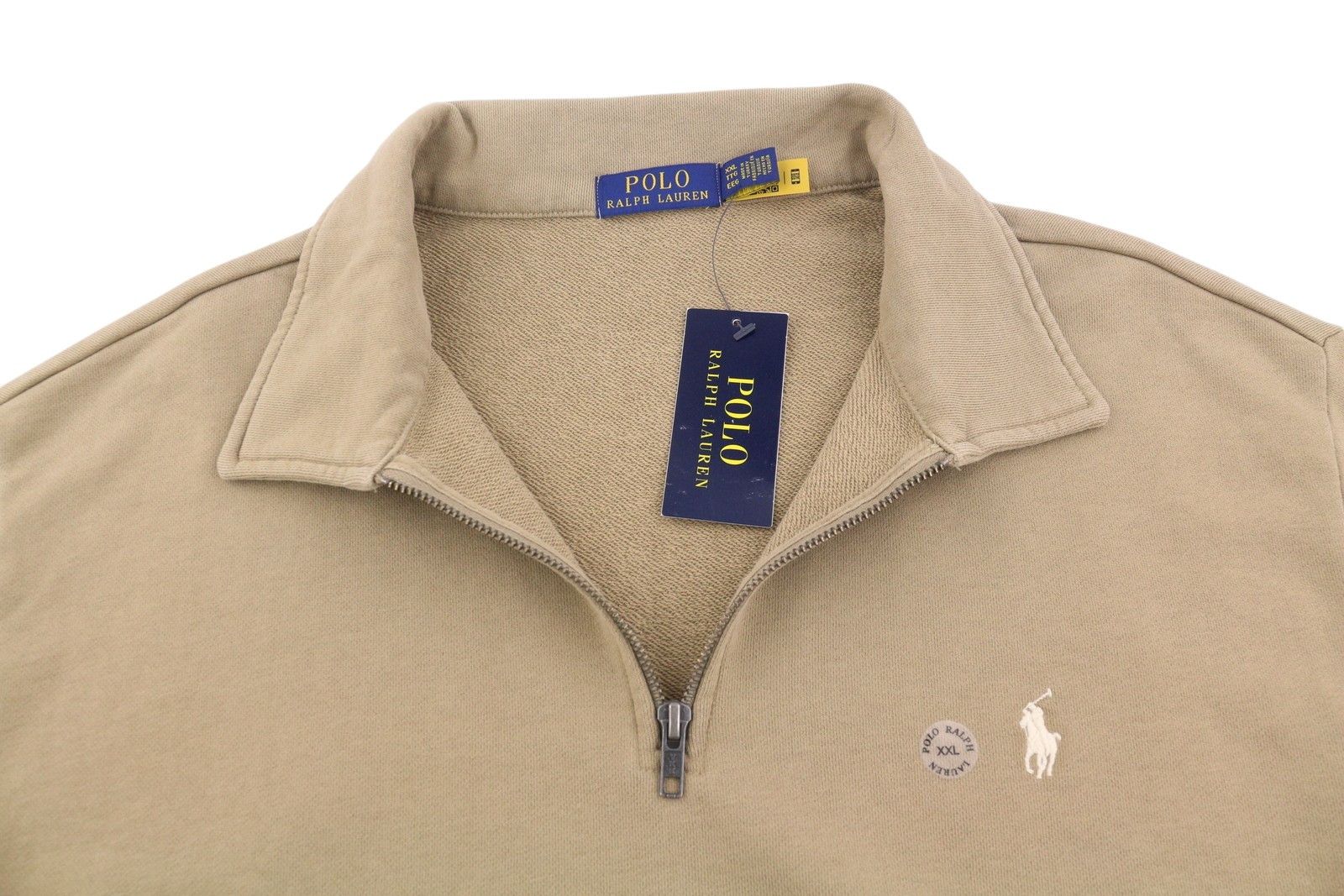 Ralph Lauren KHAKI 2XL Polo Half Zip Pullover Sweatshirt 86961 Size US XXL / EU 58 / 5 - 5 Thumbnail