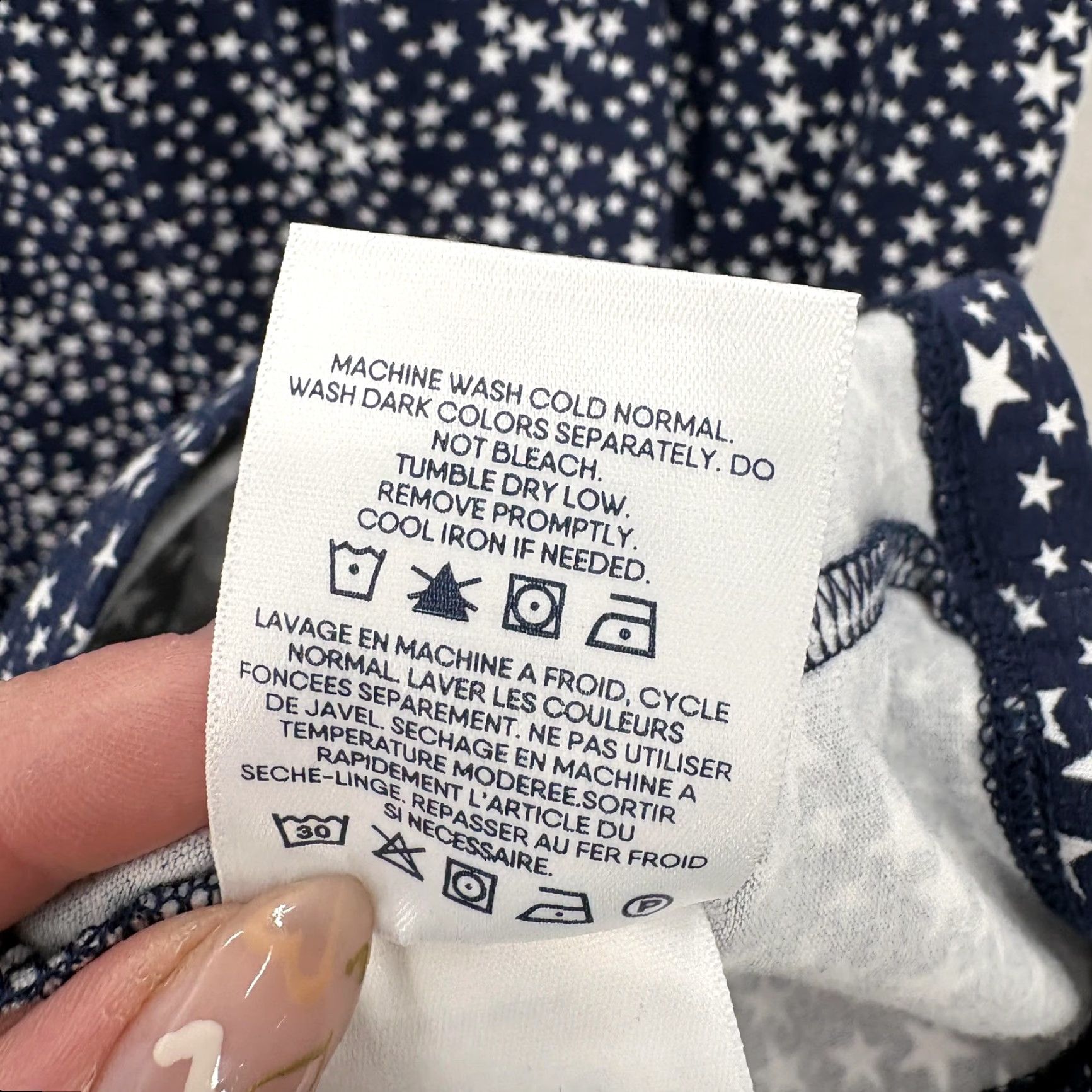 Lands' End Lands' End Dress Womens Large Blue Star Print Sleeveless T-Shirt Knit Patriotic Size L / US 10 / IT 46 - 7 Thumbnail