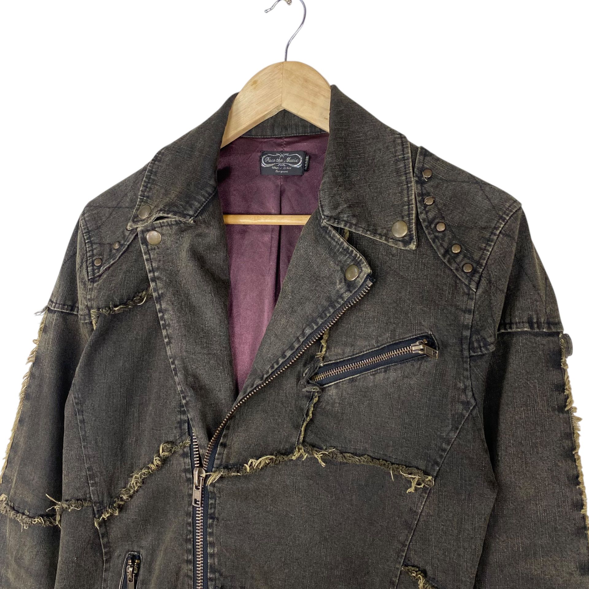 If Six Was Nine 💥CONQUEST JAPAN BIKER BONDAGE PATCHWORK JACKET Size US M / EU 48-50 / 2 - 5 Thumbnail