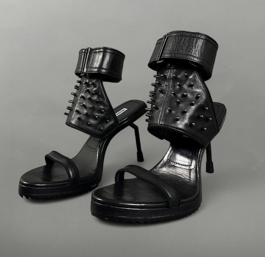 Maison MIHARA YASUHIRO Mihara Yasuhiro - Studded Accent Ankle Strap Leather Sandals Size US 8 / IT 38 - 1 Thumbnail