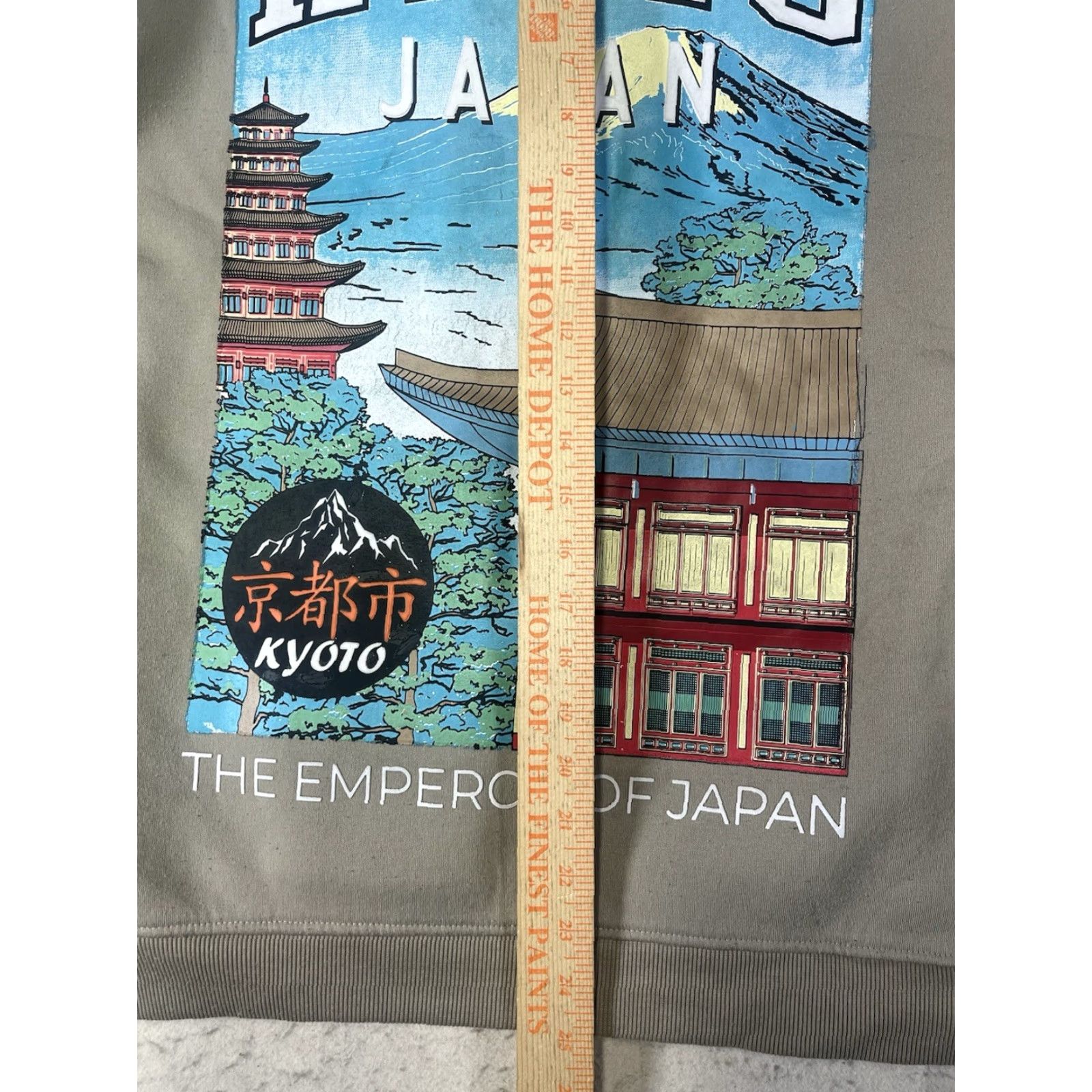Vintage RGSTR Kyoto Beige Japanese Art Hoodie Sweatshirt Mens Medium Pullover Hooded Graphic Print Long Sleeve Tan Style: Pullover, Regular Size M Size US M / EU 48-50 / 2 - 4 Thumbnail
