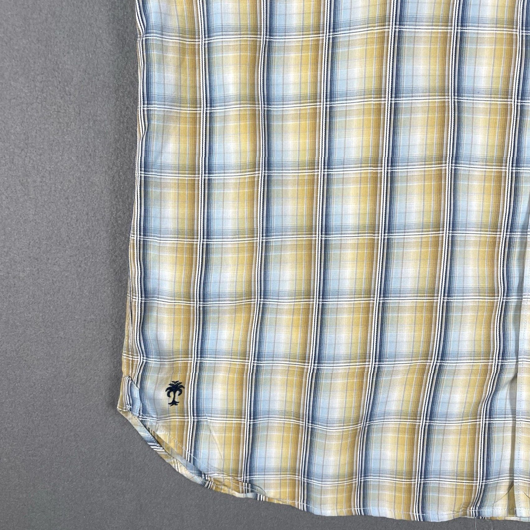 Tommy Bahama Tommy Bahama Shirt XL Yellow Plaid TENCEL Button-Up Short Sleeve Camp Surf Mens Regular Size US XL / EU 56 / 4 - 4 Thumbnail
