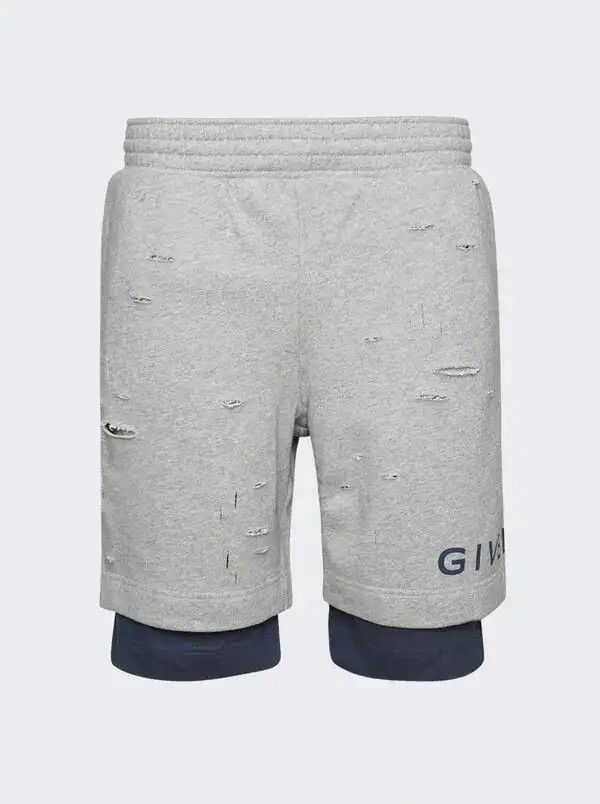 Givenchy o1mle0226 Distressed Board Shorts in Gray Size US 30 / EU 46 - 1 Thumbnail