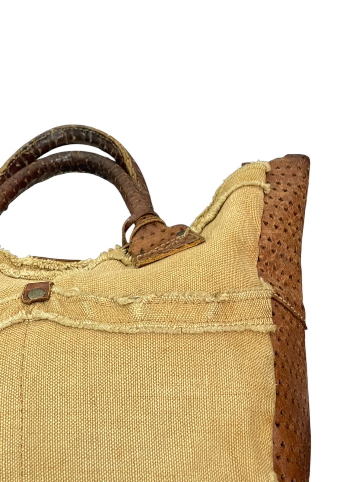 Genuine Leather Leather Cotton Duck Compora Japan Cute Tote Bag 1🟩4 Size ONE SIZE - 16 Thumbnail