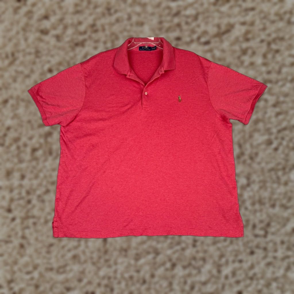 Polo Ralph Lauren Polo Ralph Lauren Shirt Adult 2XB Pink 100% Cotton Short Sleeve Regular Big & Tall Men’s Polo Shirt Modern American Sports Shirt Size US XXL / EU 58 / 5 - 1 Thumbnail