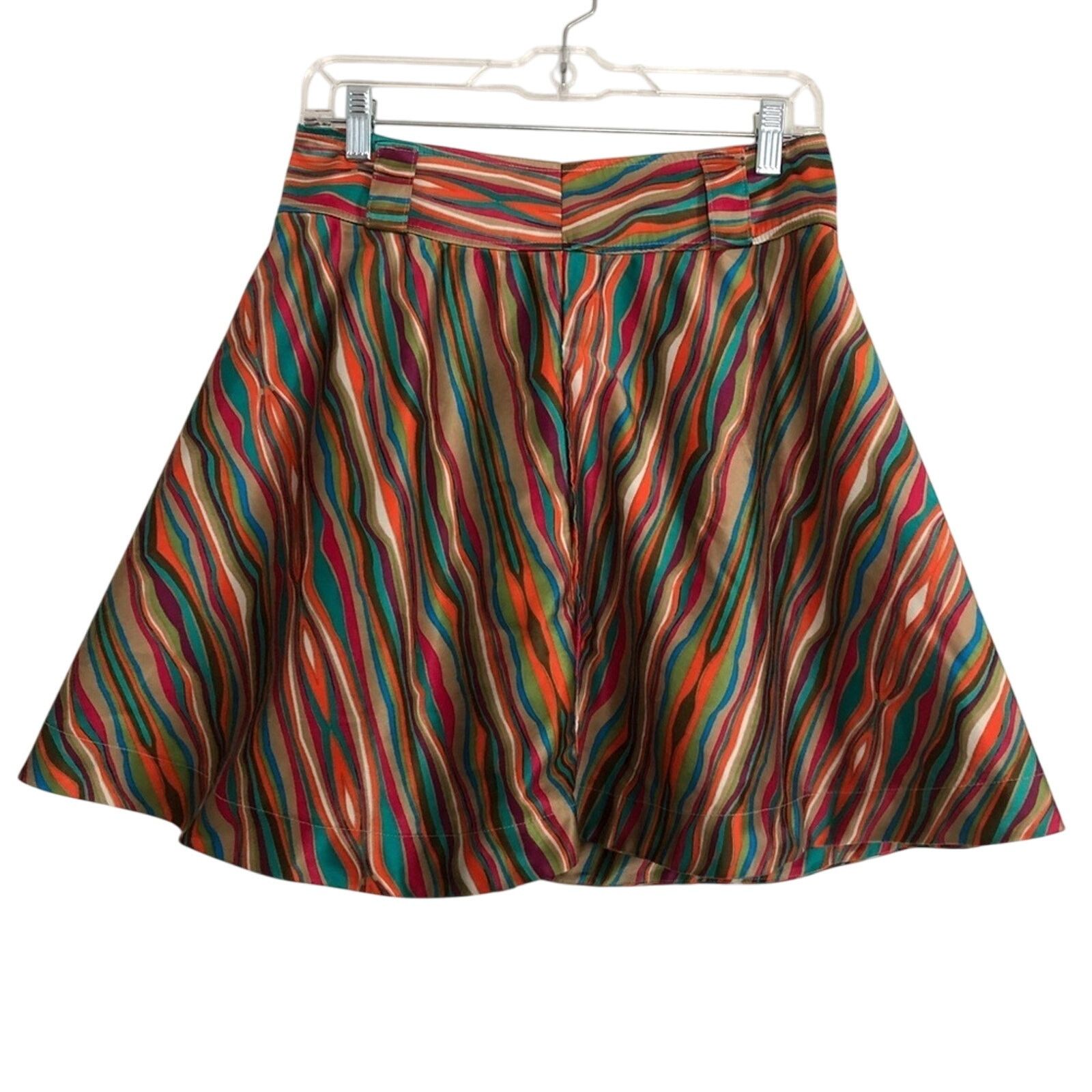 Other Retro Rainbow Multicolor Stripe Colorful Skater Mini Skirt Size 30" / US 8 / IT 44 - 1 Thumbnail
