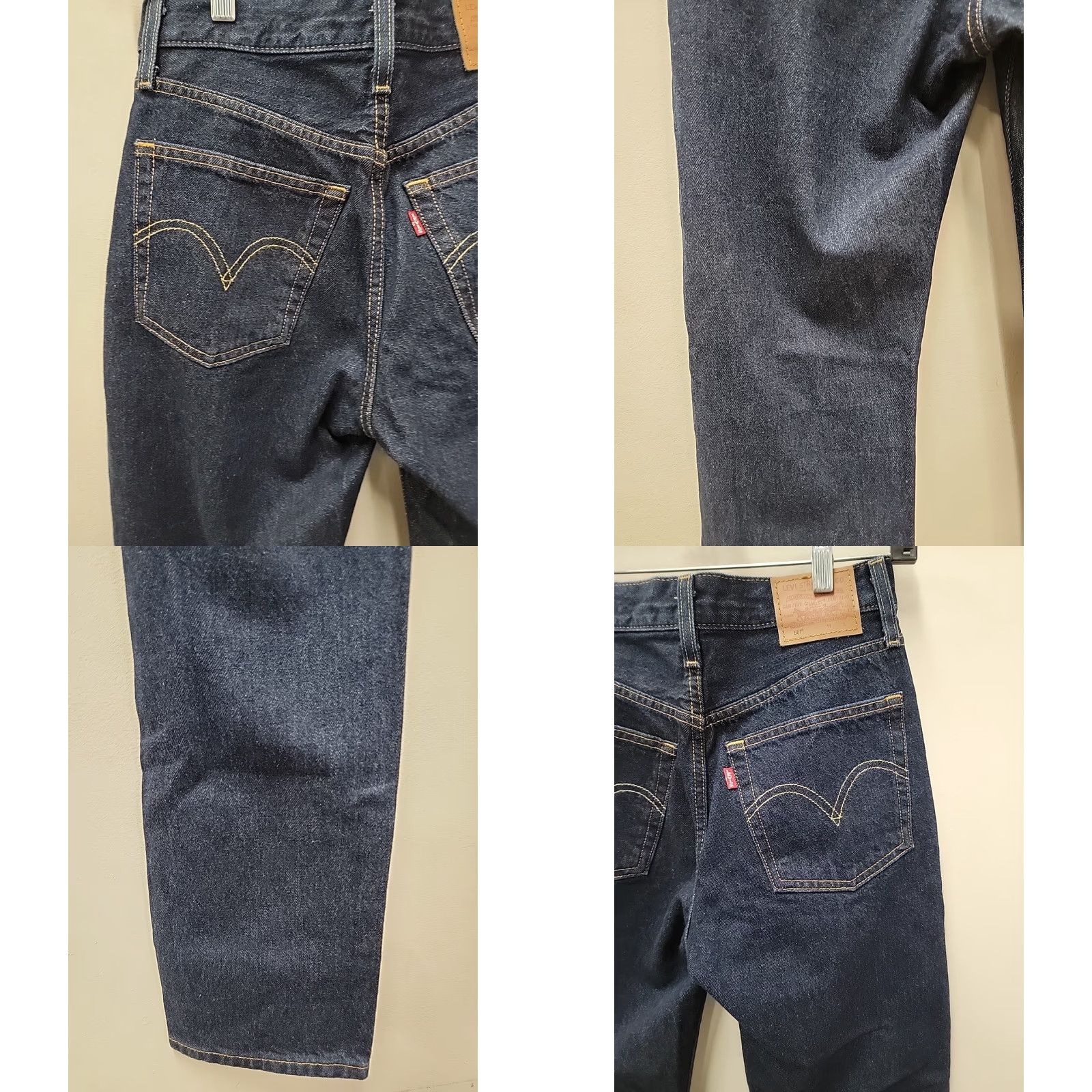 Levi's Levi's Womens 501 Jeans Premium Denim Button Fly 25x30 Blue Size 42" / US 20 - 8 Thumbnail