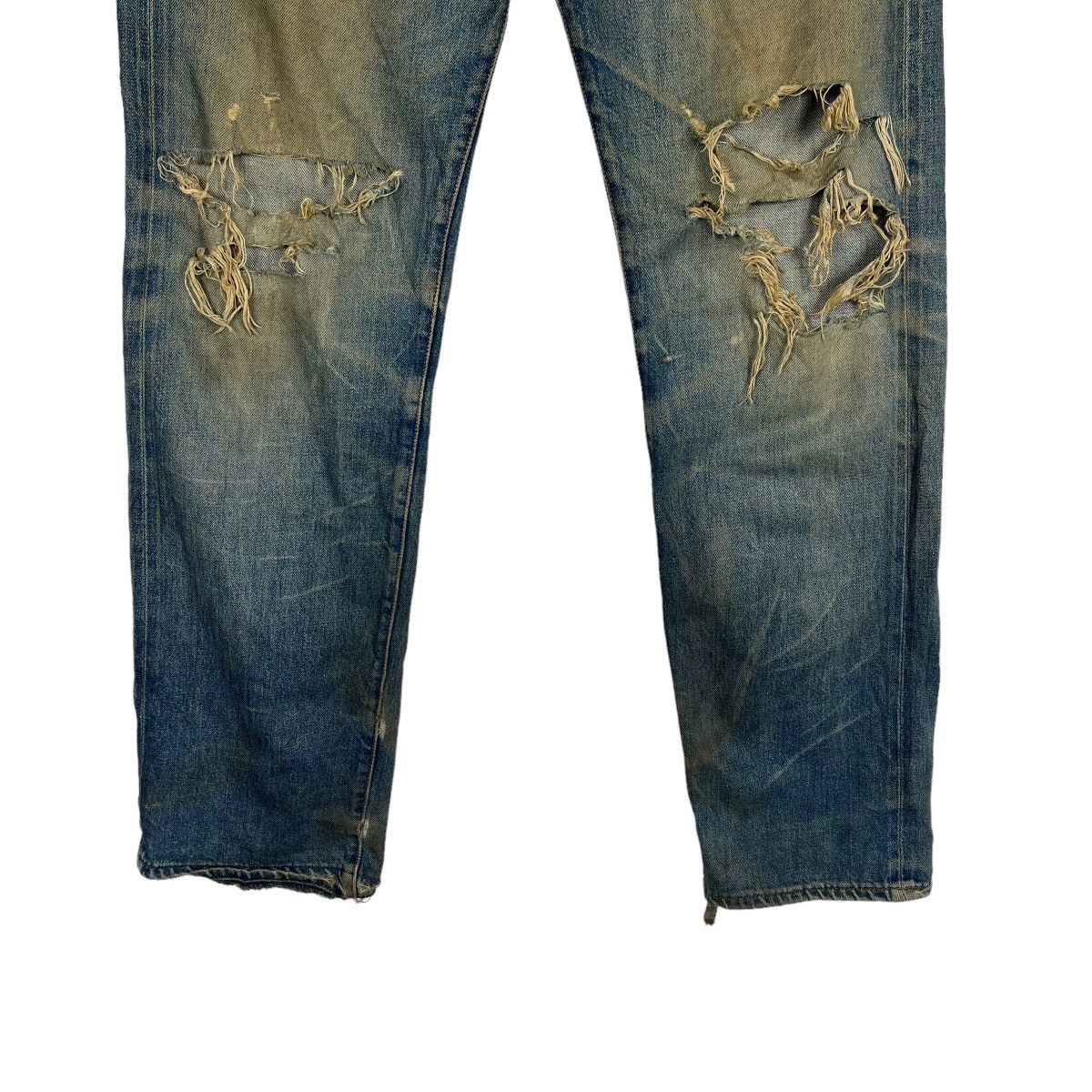 Levi's × Levi's Vintage Clothing × Vintage 🔥 90s VINTAGE LEVIS BIG E RED LINE DYED DISTRESS DENIM Size US 30 / EU 46 - 4 Thumbnail
