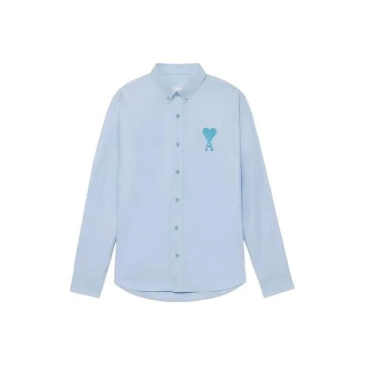 AMI AMIPARIS SS22 Candy Color Wrinkled Long Sleeve Shirt -2507 Size US XL / EU 56 / 4 - 1 Thumbnail