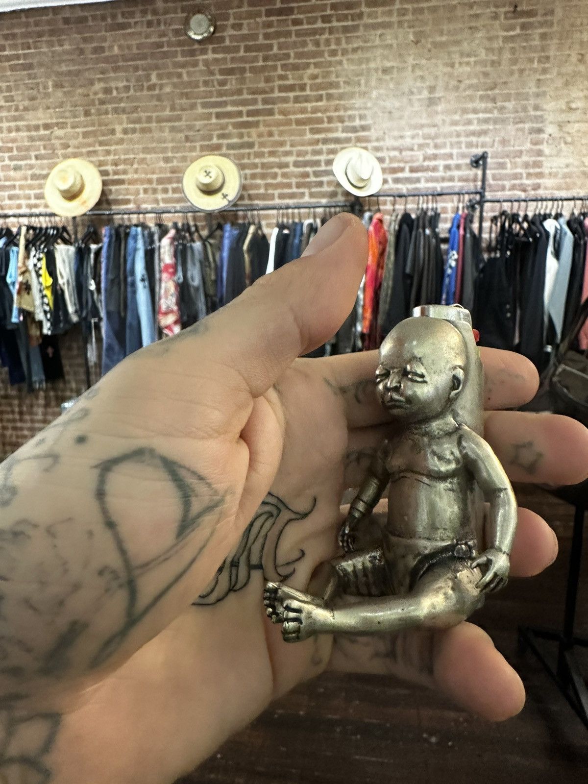 Enfants Riches Deprimes ERD 1 of 3 CRYING CRACK BABY LARGE SILVER LIGHTER Size ONE SIZE - 8 Thumbnail