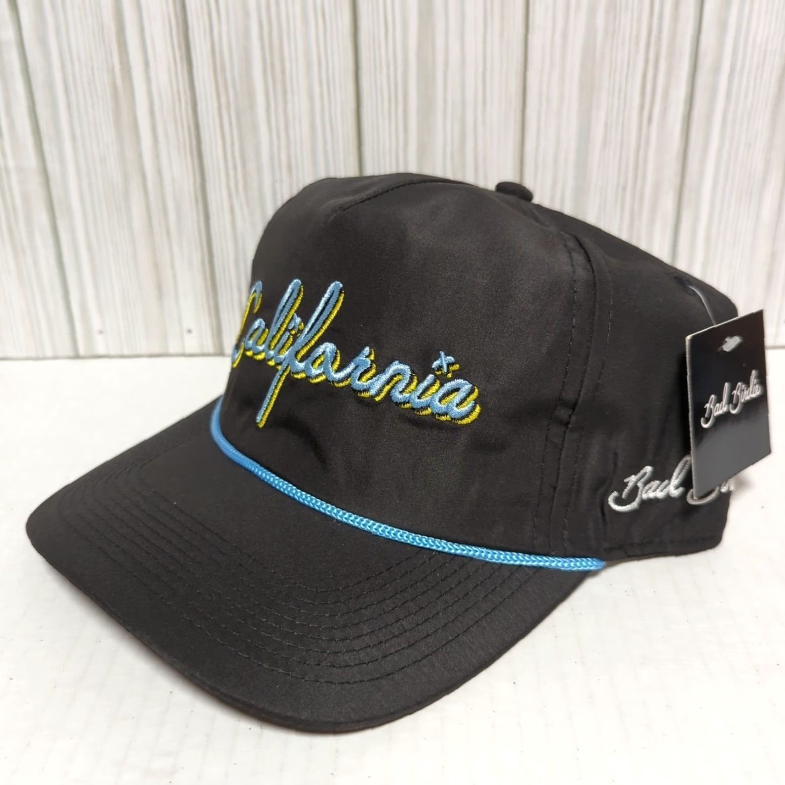 Vintage Bad Birdie Golf Hat Cap Snap Back California Blue Yellow Black Rope Trucker Cap Men One Size Black Size ONE SIZE - 3 Thumbnail