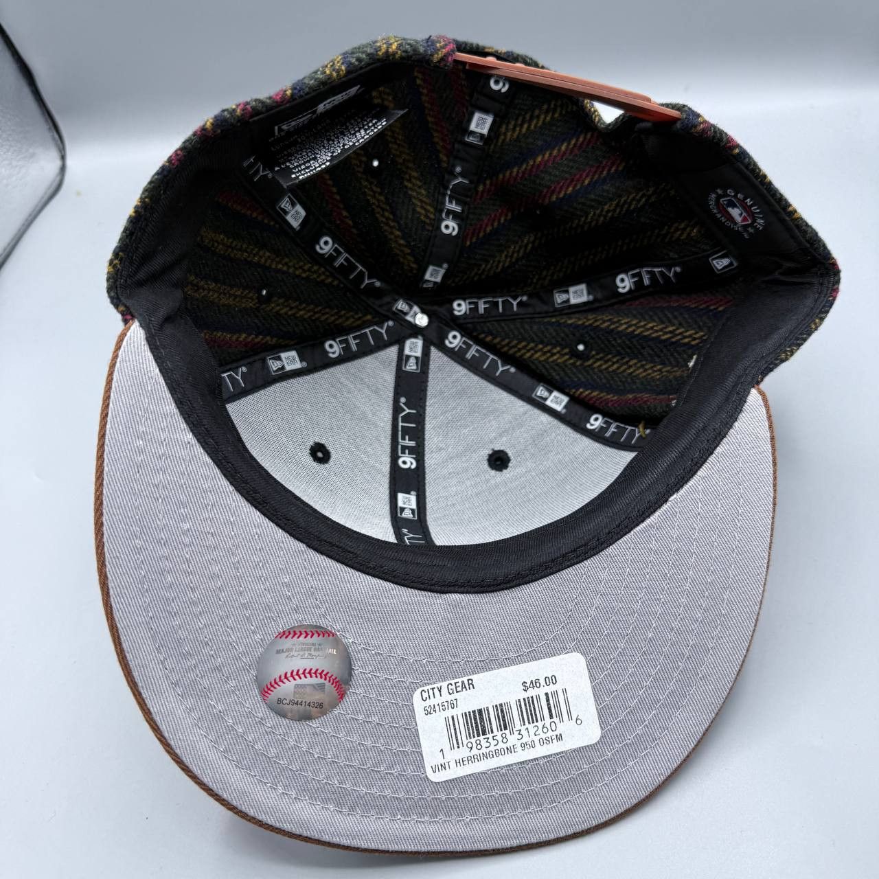 New Era Seattle Mariners Hat Men Vintage Herringbone Snap Back Cap Size ONE SIZE - 2 Thumbnail
