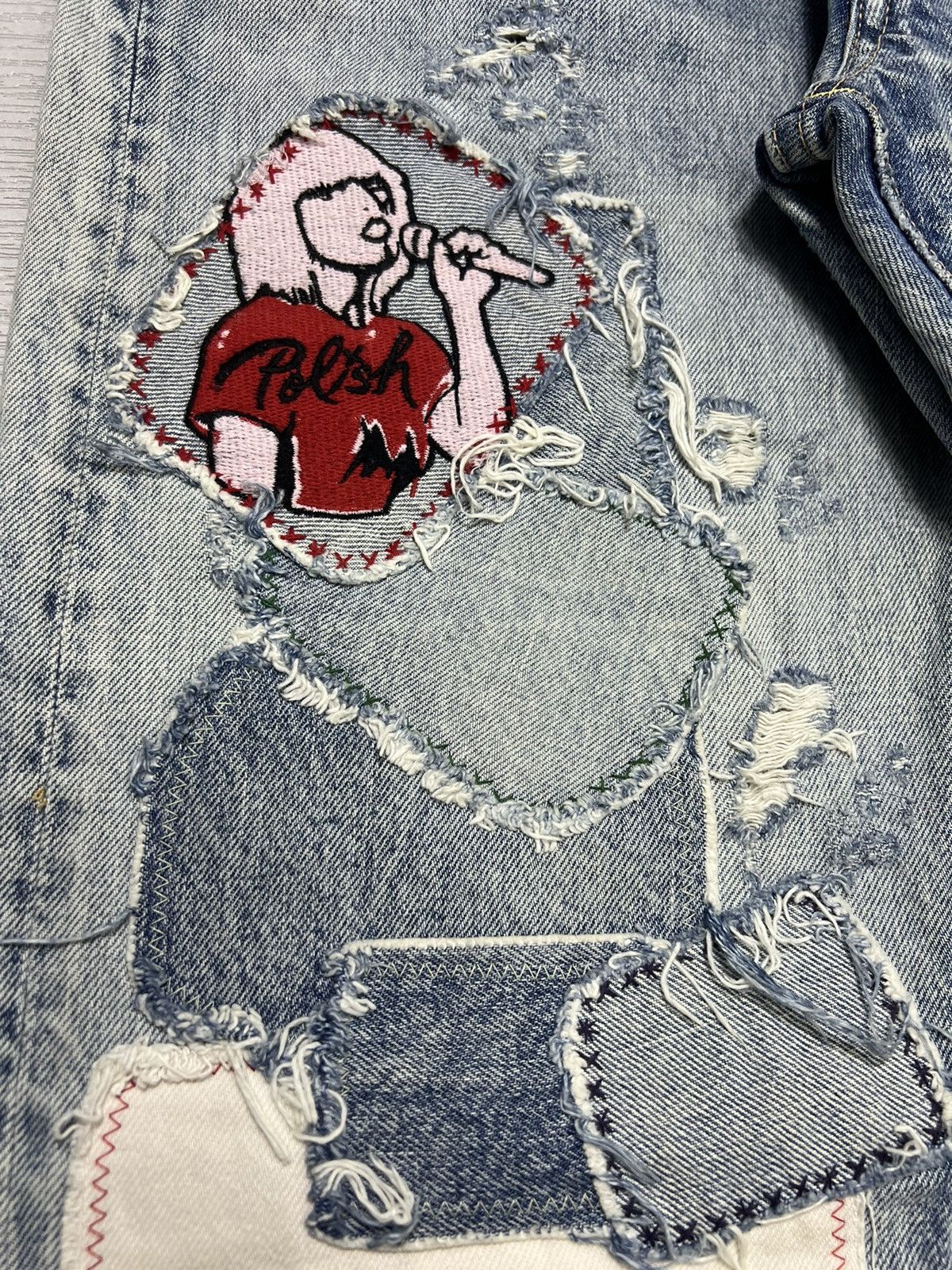 Designer × Japanese Brand RNA - Distressed Patchwork Denim Size US 32 / EU 48 - 7 Thumbnail