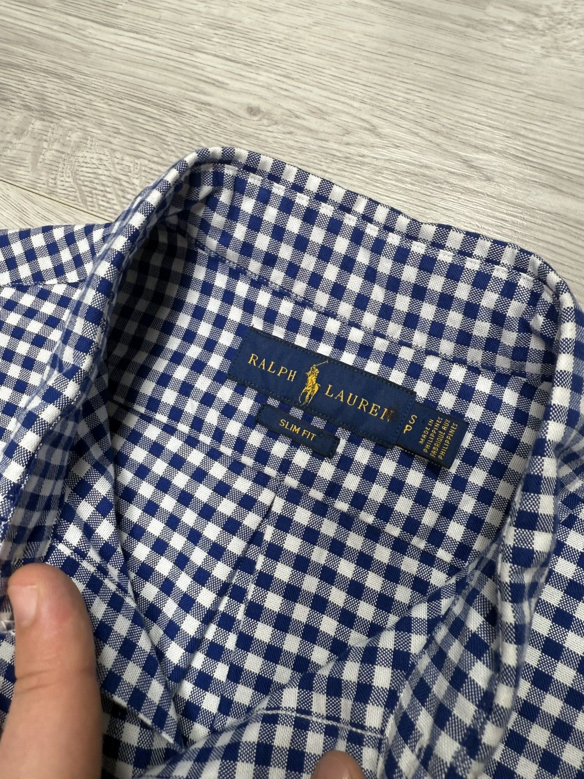 Polo Ralph Lauren Polo Ralph Lauren Blue White Gingham Check Button Down Shirt Size US S / EU 44-46 / 1 - 10 Thumbnail