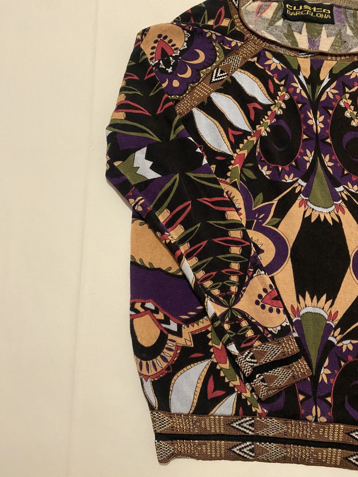Custo Barcelona × Designer × Japanese Brand Sweaters art Custo Barcelona Crazy Knit print vintage Size M / US 6-8 / IT 42-44 - 4 Thumbnail