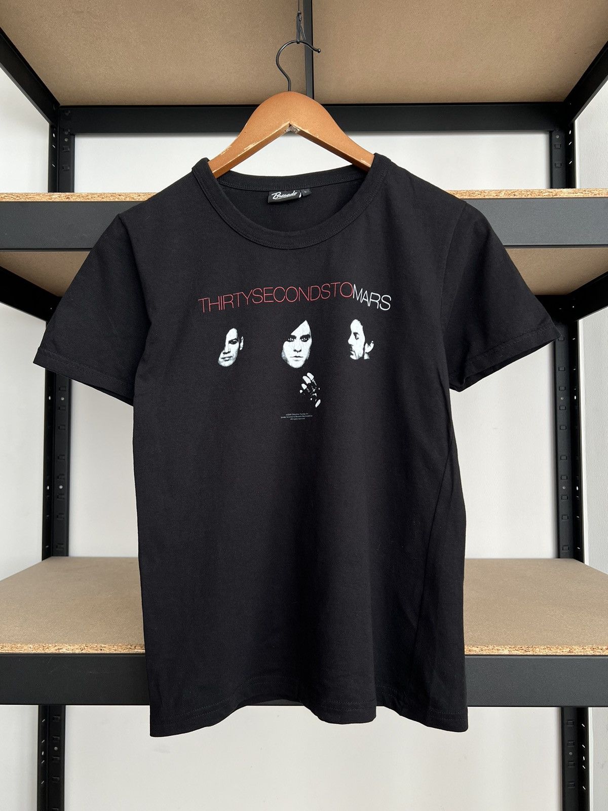 Band Tees Vintage 2008 Thirty Seconds to Mars Women Black T-shirt Size L / US 10 / IT 46 - 3 Thumbnail