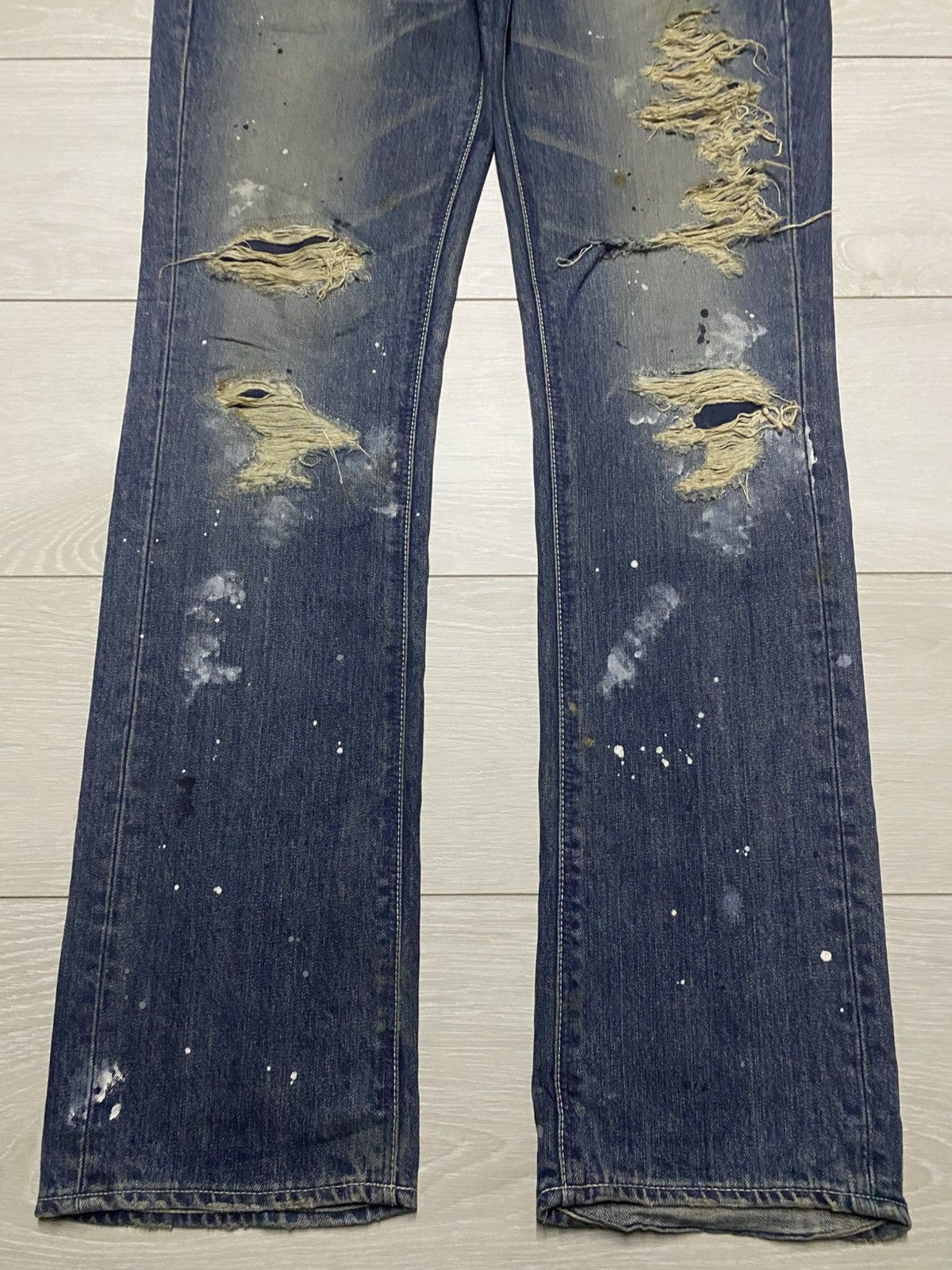 Murder License Vintage Murder License Paint Splatter Distressed Slim Jeans Size US 36 / EU 52 - 5 Thumbnail