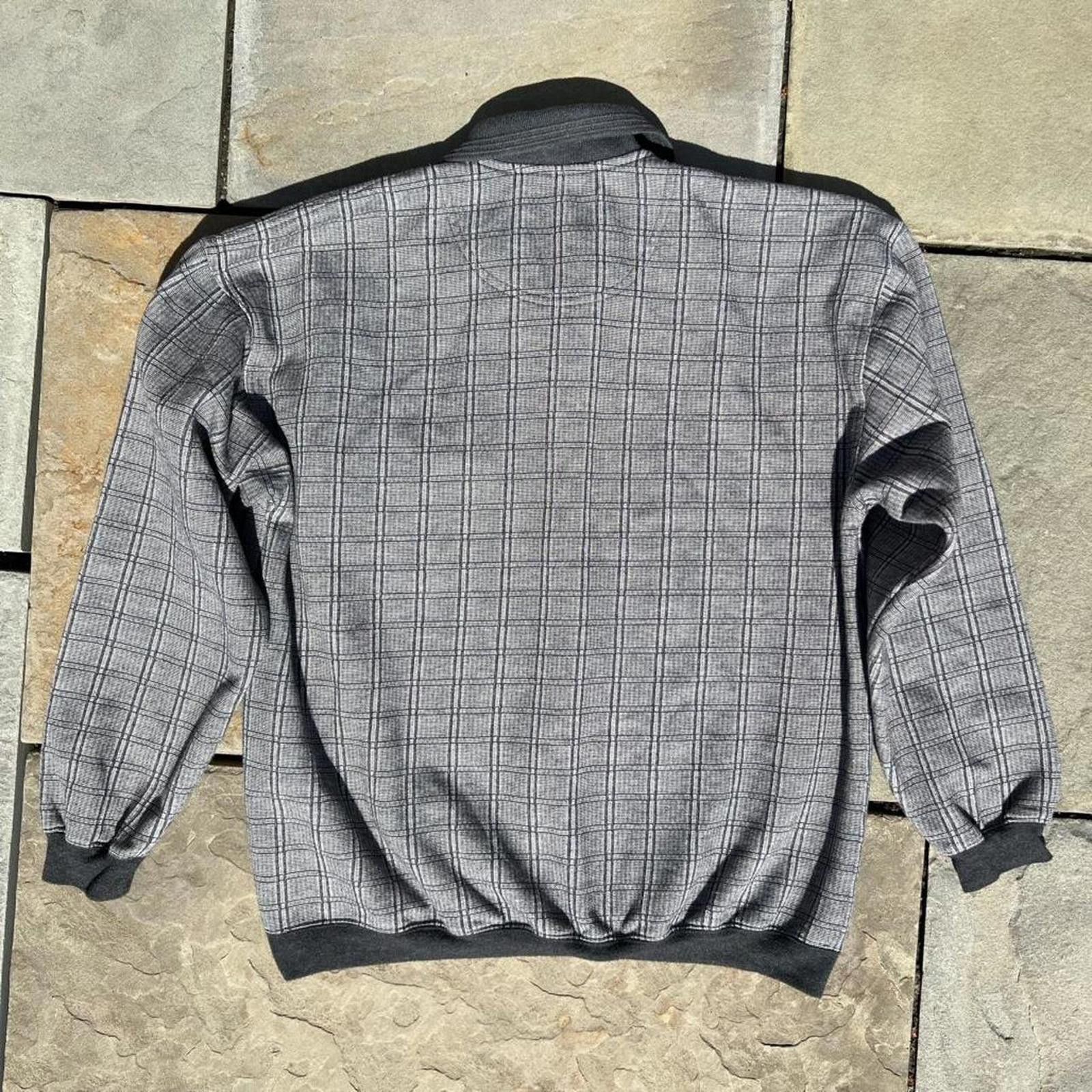 Vintage Vintage 90s Plaid Pattern Polo Sweater Size US L / EU 52-54 / 3 - 4 Thumbnail