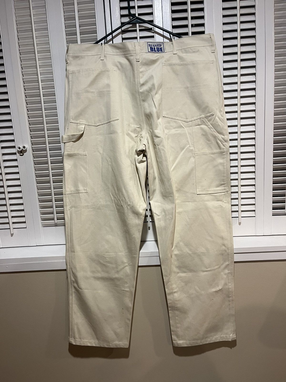 Vintage 90s Rugged Blue Canvas Utility Pants / 42x32 Size US 42 / EU 58 - 2 Thumbnail