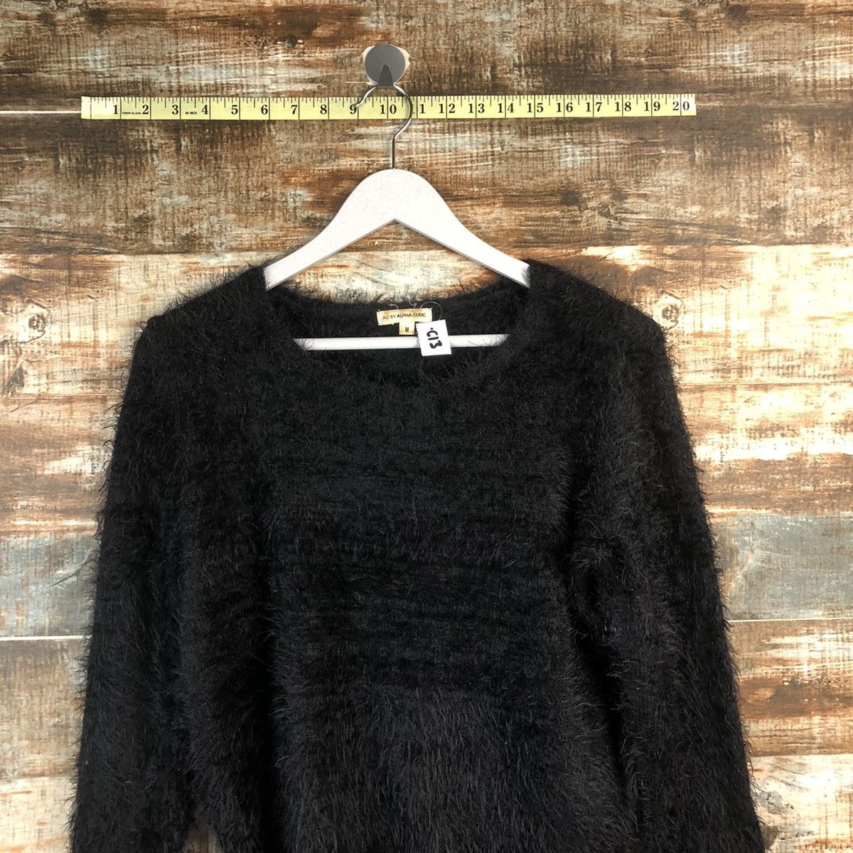 Japanese Brand DL Alpha Cubic Black fur shaggy Mohair Knitwear #C034 Size US S / EU 44-46 / 1 - 2 Thumbnail