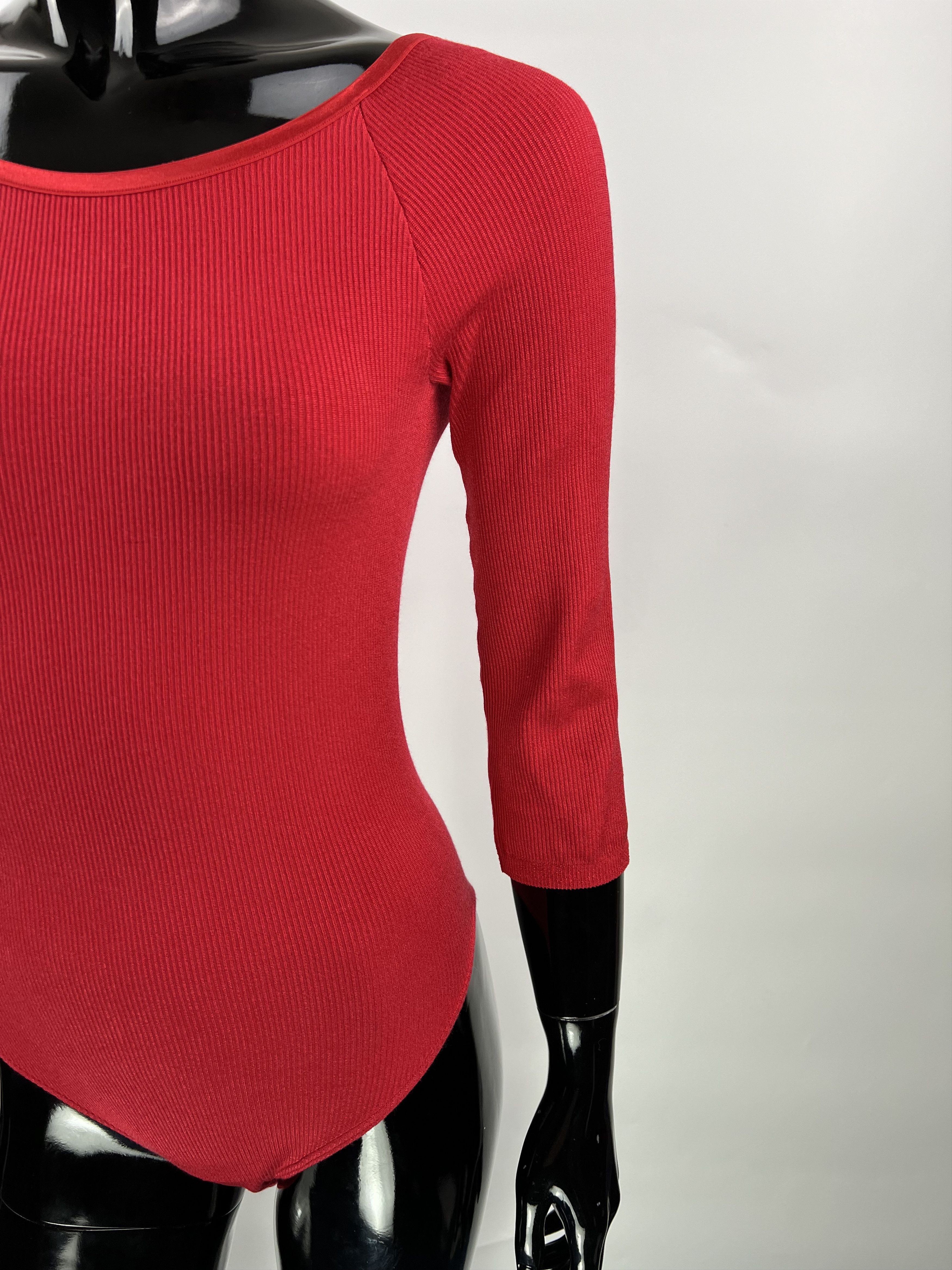 Wolford Wolford Red Ribbed Bodysuit Size M Size M / US 6-8 / IT 42-44 - 5 Thumbnail