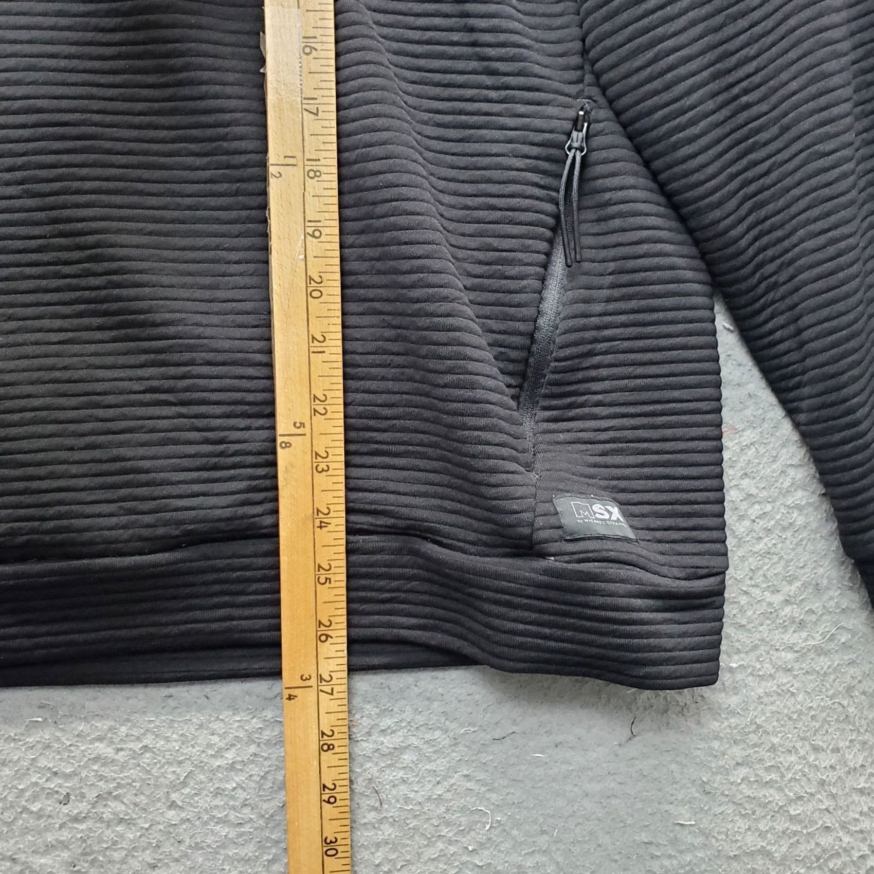 Vintage MSX By Michael Strahan Hoodie Mens XL Black Fleece Lined Ribbed Quarter Zip Size US XL / EU 56 / 4 - 3 Thumbnail