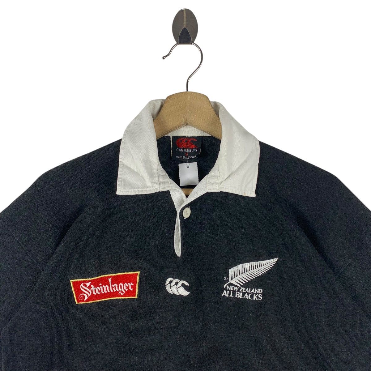 Canterbury of New Zealand × Vintage Vintage CANTERBURY Steinlager All black polo tees Size US S / EU 44-46 / 1 - 2 Thumbnail