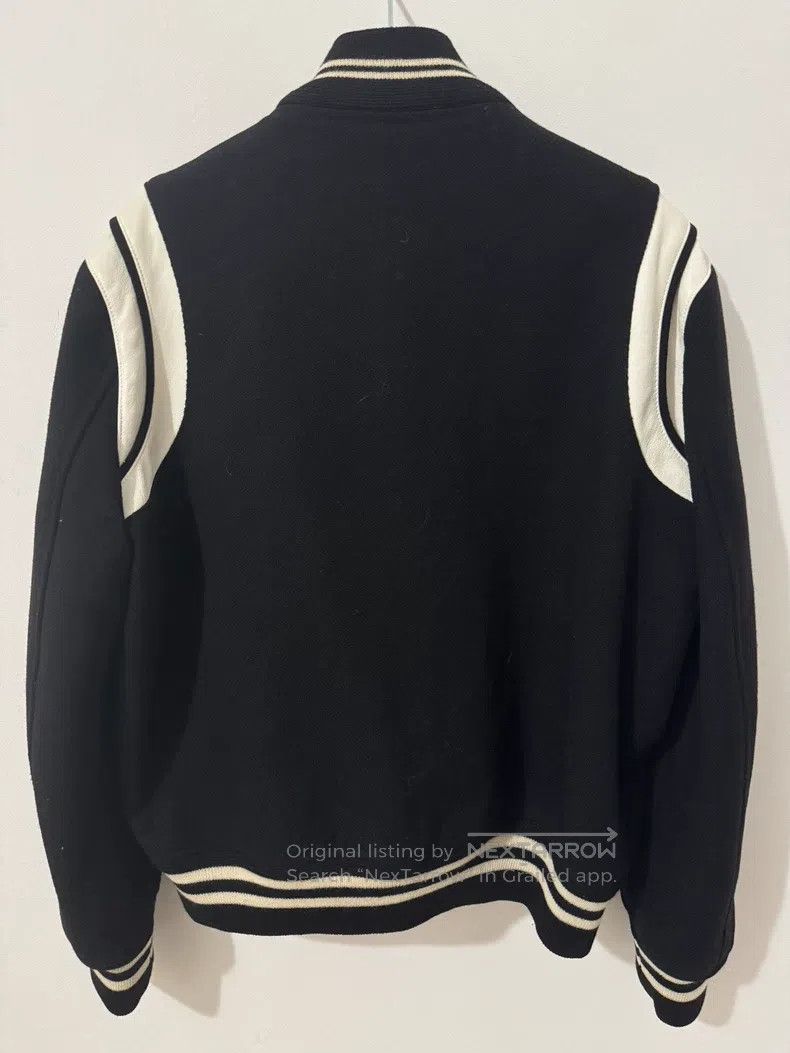 Saint Laurent Paris Saint Laurent Paris Patchwork Black and White Baseball Jac Size US M / EU 48-50 / 2 - 2 Thumbnail