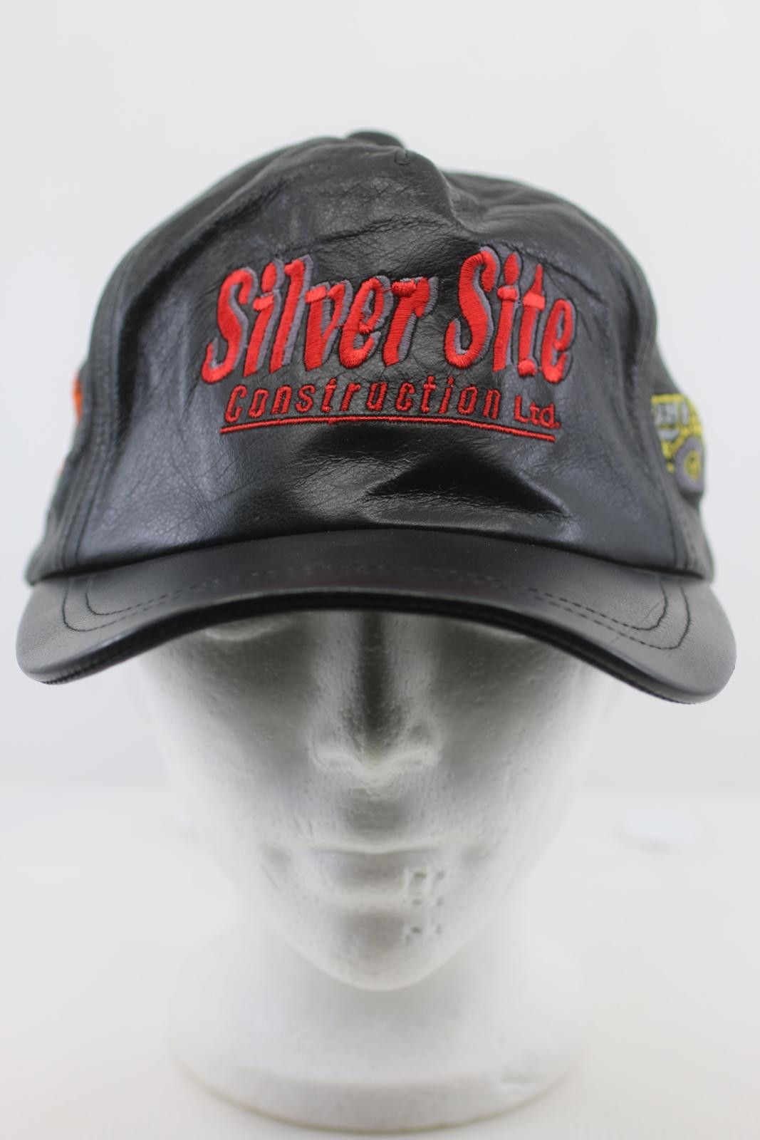 Sterling Silver Vintage Black Leather Construction Silver Site AdjustableCap Size ONE SIZE - 1 Thumbnail