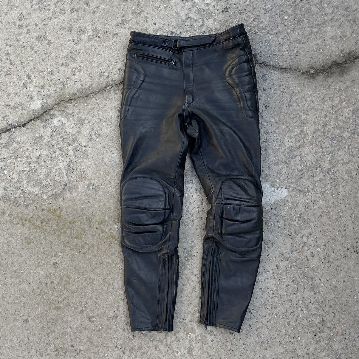 Leather × Vintage Vintage Leather Pants Moto IDCS Y2K 90s Style USA Size US 31 - 1 Thumbnail