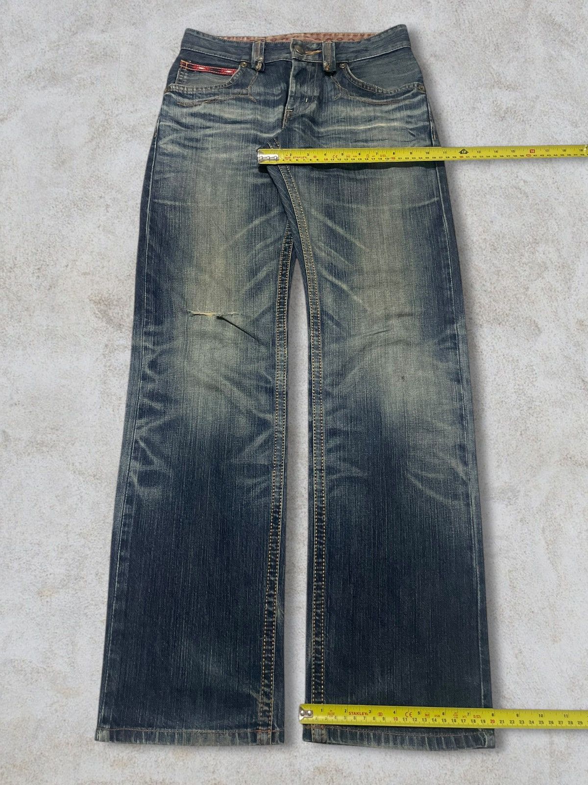 Edwin Vintage Edwin EV Navajo Motifs Blue Wash Cowboy Style Jeans Size US 29 - 14 Thumbnail