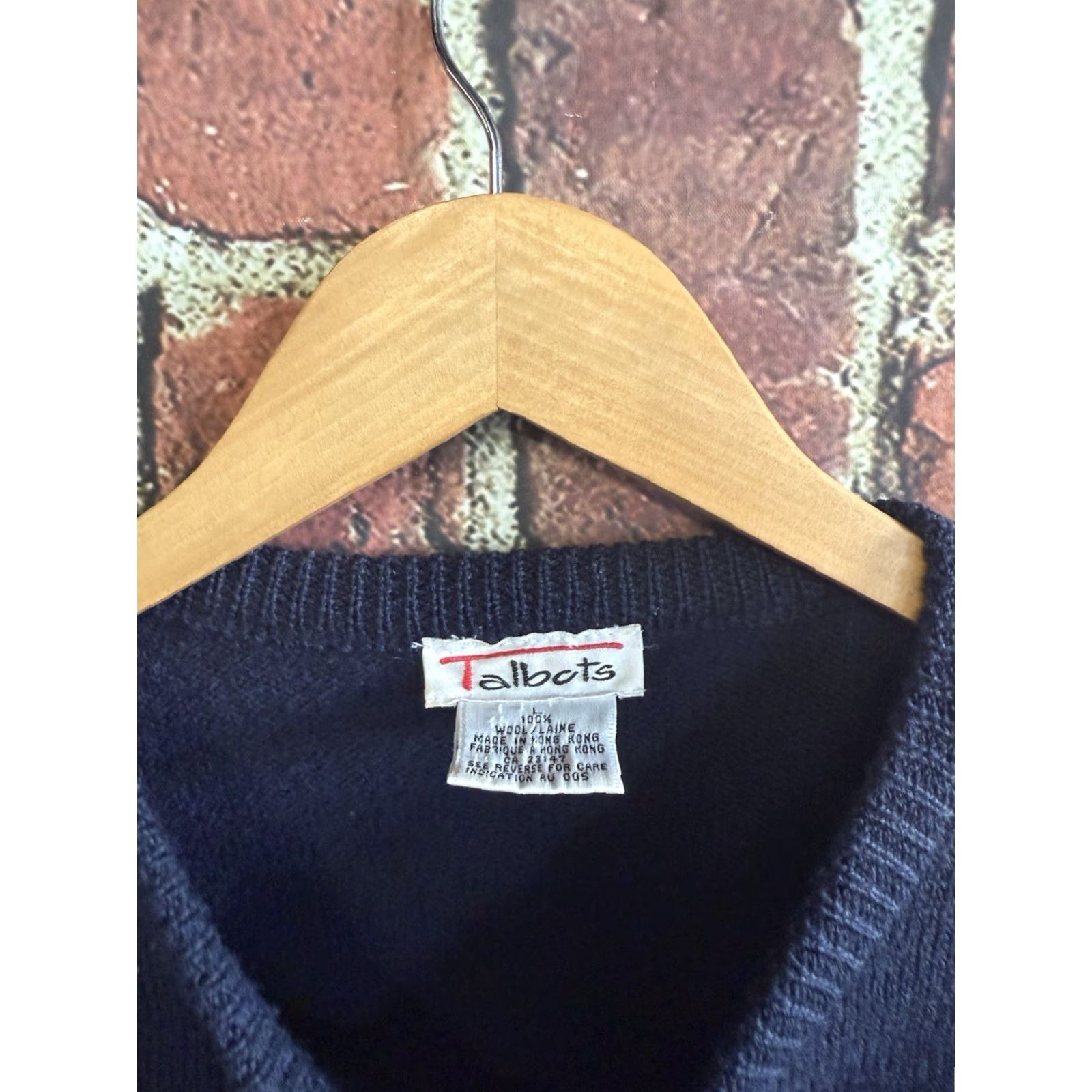 Talbots Y2K Talbots Womens Blue Wool Knit Button Up Long Sleeve Cardigan Sweater Large Size L / US 10 / IT 46 - 3 Thumbnail