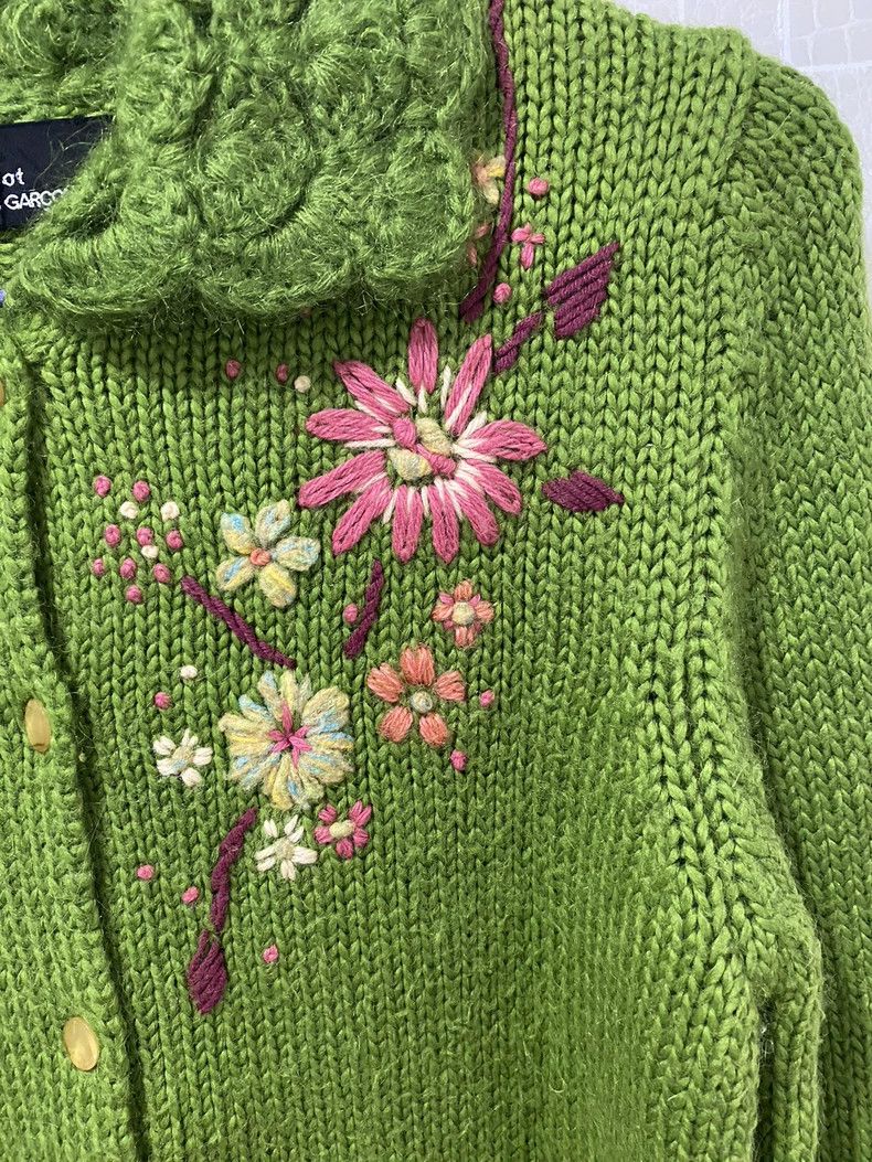 Comme des Garcons Comme Des Garcons Knitted jacket Grass Green Chest Embroid Size M / US 6-8 / IT 42-44 - 3 Thumbnail