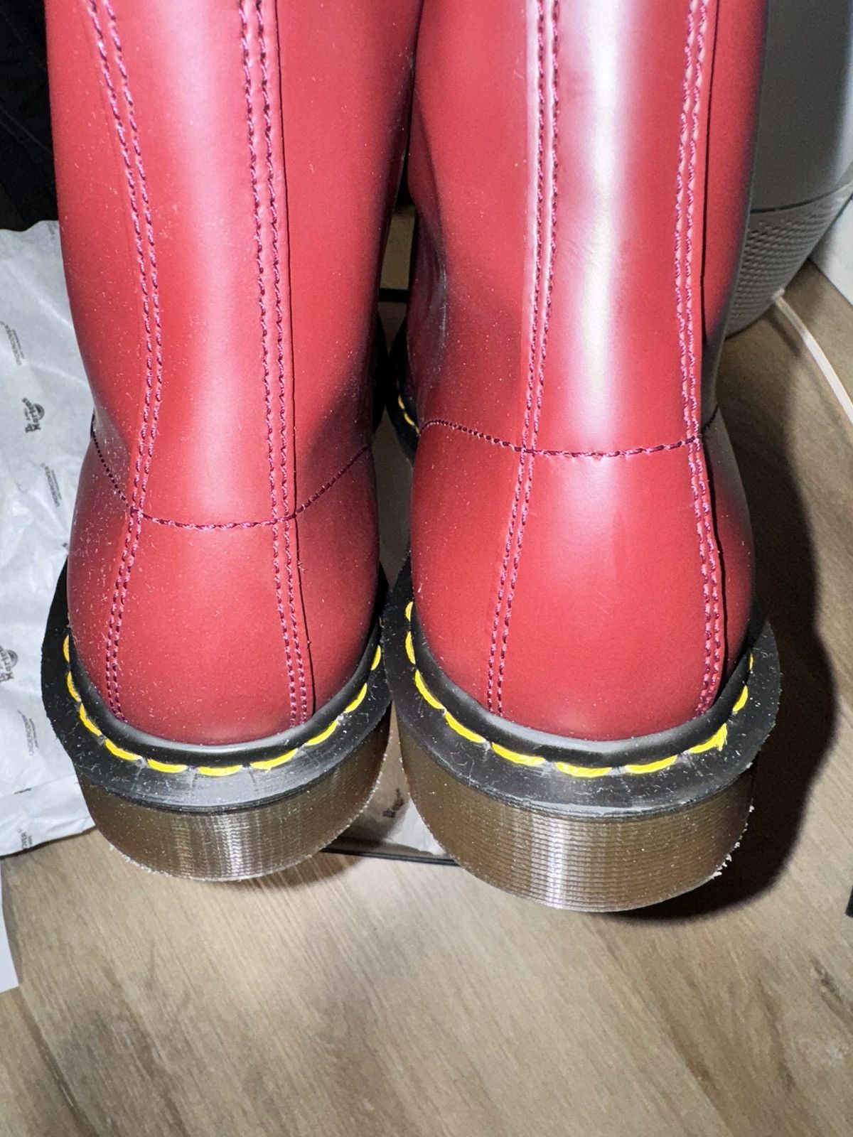 Dr. Martens × Undercover × Vintage Dr. Martens x Undercover 1460 boot Cherry Red Size US 10.5 / EU 43-44 - 11 Thumbnail