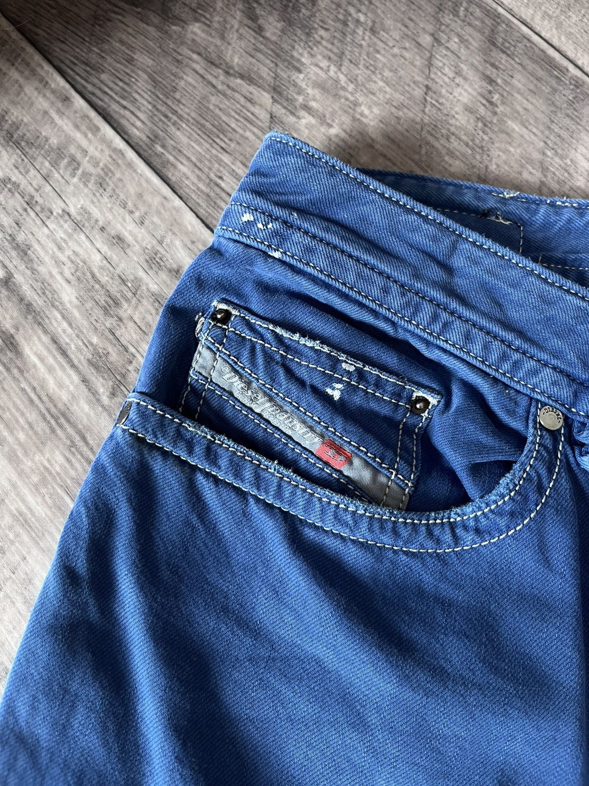 Diesel Rare Diesel D.N.A. S/S 2016 THAVAR Slim Skinny Painted Jeans Size US 33 - 9 Thumbnail