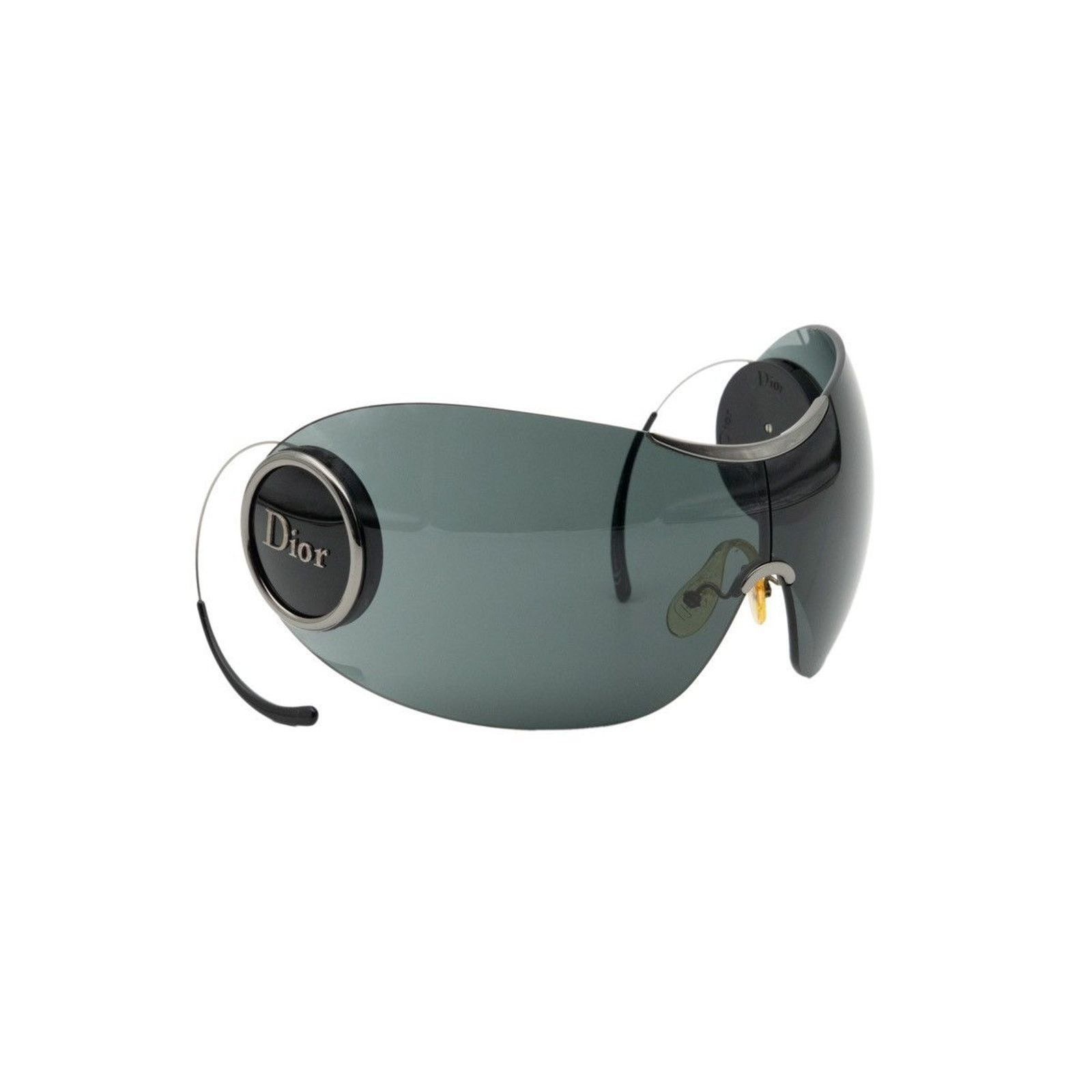 Christian Dior Stripes 2 Shield Sunglasses – Vintage Y2K Galliano Era DIOR SKI 5 SUNGLASSES From the 2000s John Galliano era. This  main image 2