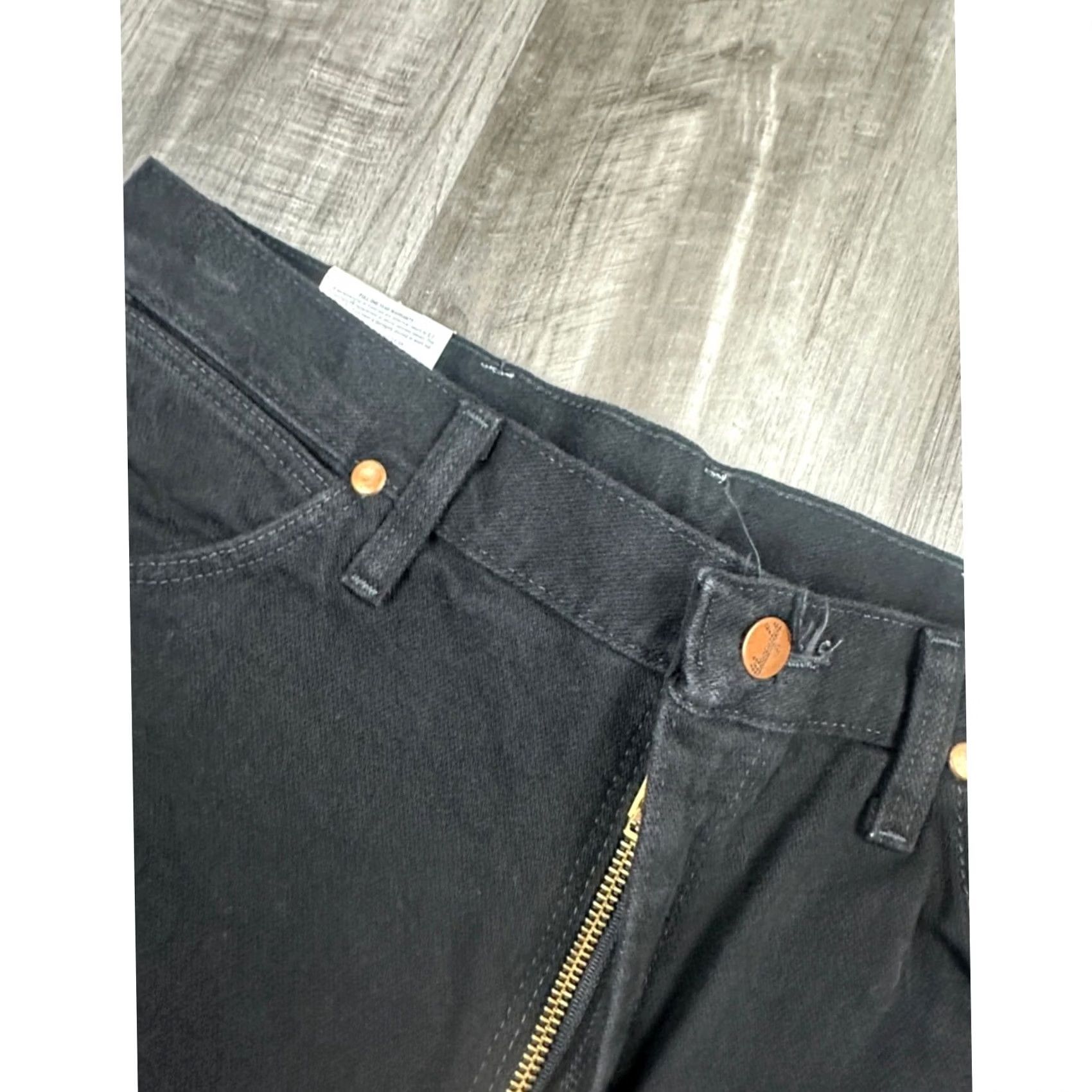 Wrangler VINTAGE Wrangler Black Cowboy Cut Slim Fit Jeans 32x38 Mens Jeans Straight 32 Black Denim Straight 90s? Size US 32 / EU 48 - 6 Thumbnail