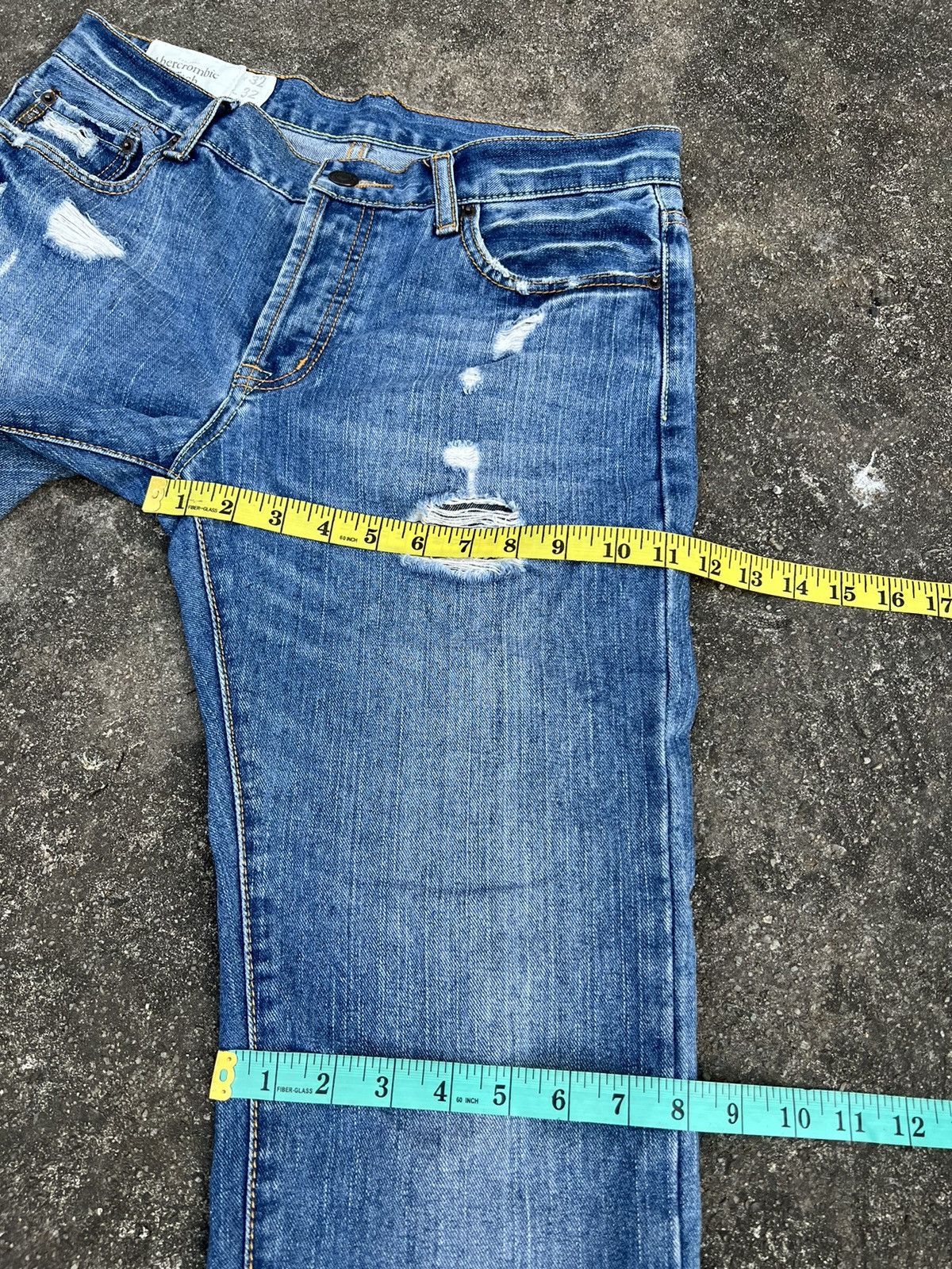 Abercrombie & Fitch × Vintage ABERCROMBIE & FITCH DISTRESSED JEANS Size US 31 - 15 Thumbnail