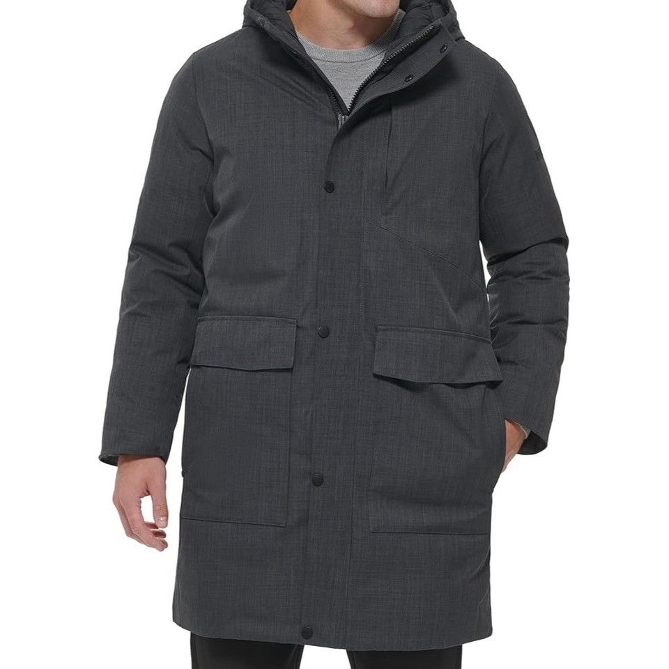DKNY DKNY Men's Charcoal Gray Hooded Parka Water Resistant Coat X Size US XXL / EU 58 / 5 - 2 Thumbnail
