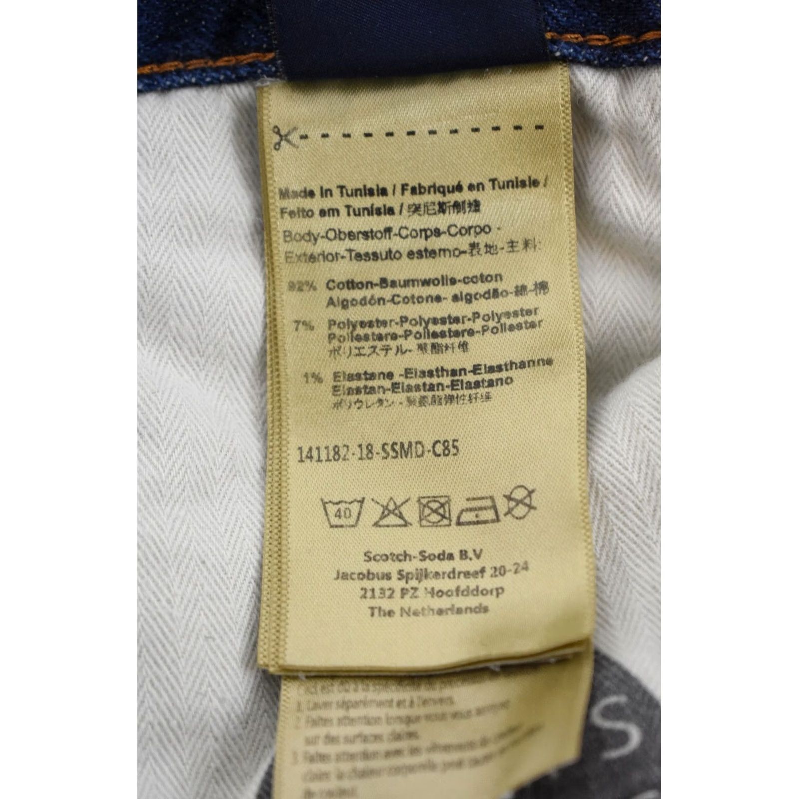Scotch & Soda SCOTCH & SODA Slim Fit Jeans Men W30/L34 Denim Jeans Reg Slim Blue Whiskers Pockets 90s? Size US 30 / EU 46 - 7 Thumbnail