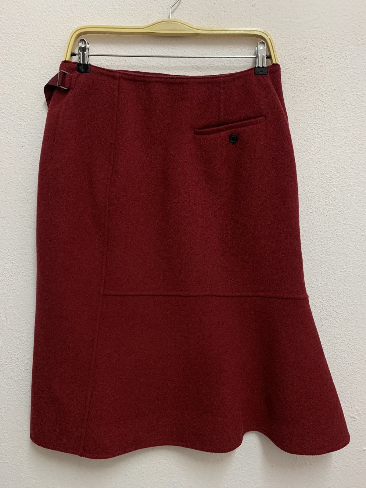 Jil Sander × Uniqlo UNIQLO x JIL SANDER +J Midi Skirt Red New Wool Blend Size 30" / US 8 / IT 44 - 5 Thumbnail
