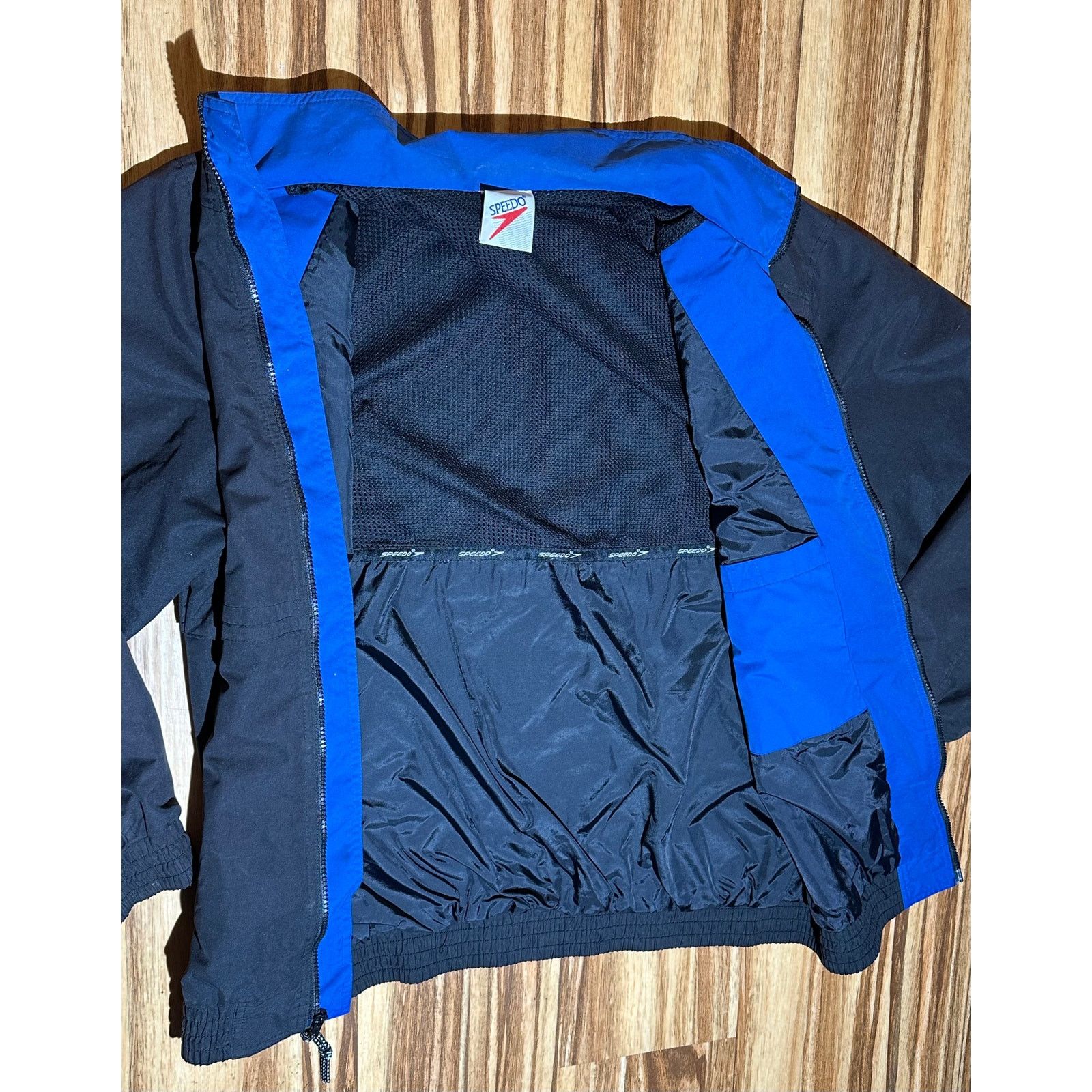Speedo Vintage Speedo Black With Blue Accents Light Jacket Size M Size US XL / EU 56 / 4 - 5 Thumbnail