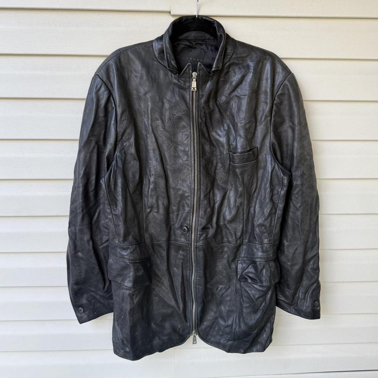 John Richmond John Richmond leather jacket blazer zip up with fort pockets Size 3XL / US 20-22 - 1 Thumbnail