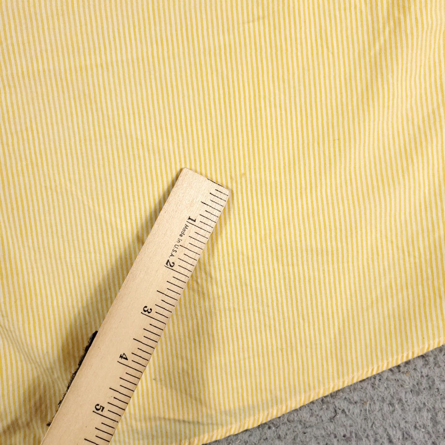 Tommy Hilfiger VINTAGE Tommy Hilfiger Dress Shirt Mens 17.5 Yellow Striped Button Up Long Sleeve Adult Regular 100% Cotton Modern Classic Mens Size 46R - 3 Thumbnail