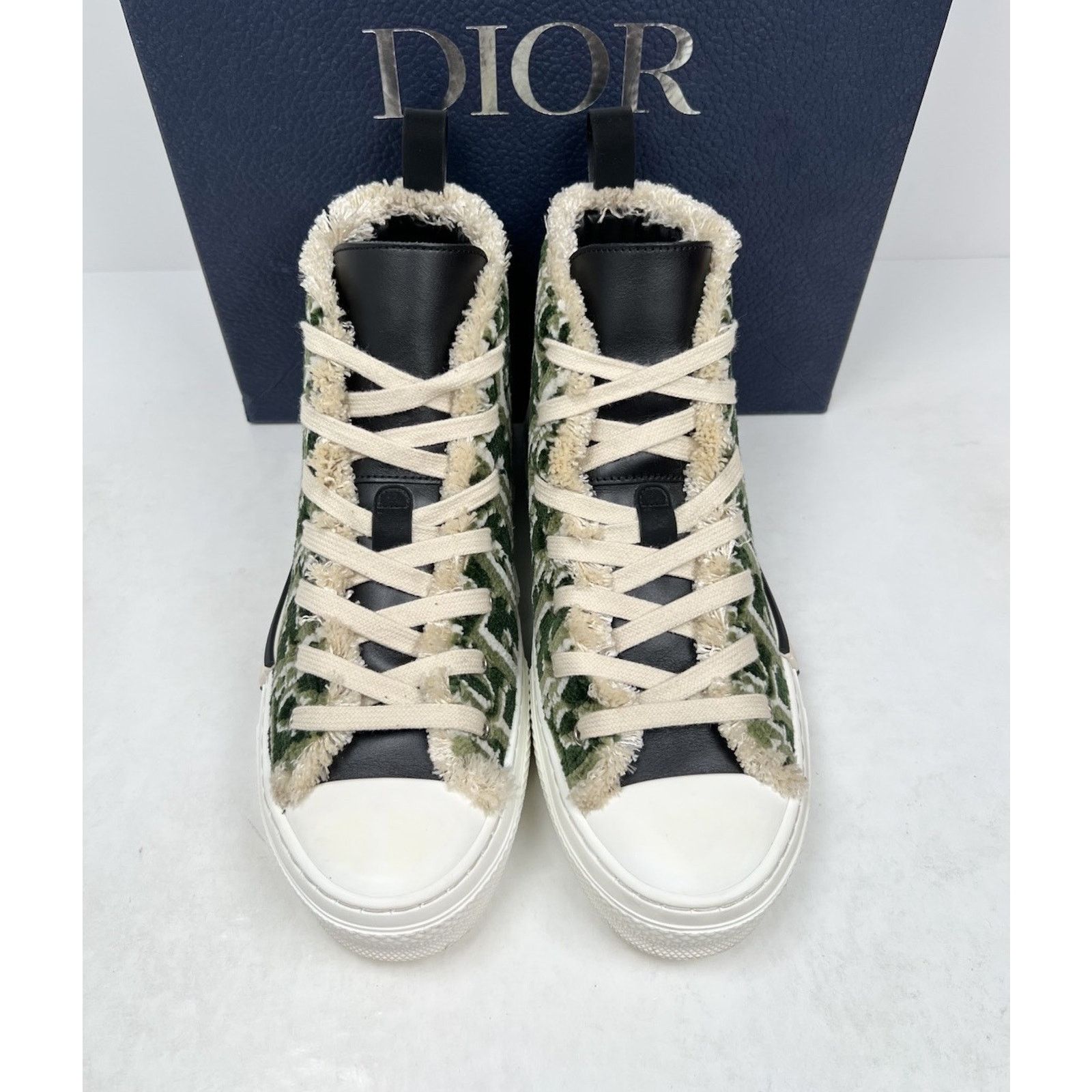 Dior Size 37EU/5M - Dior b23 Oblique Olive Tapestry High Size US 5 / EU 37 - 3 Thumbnail