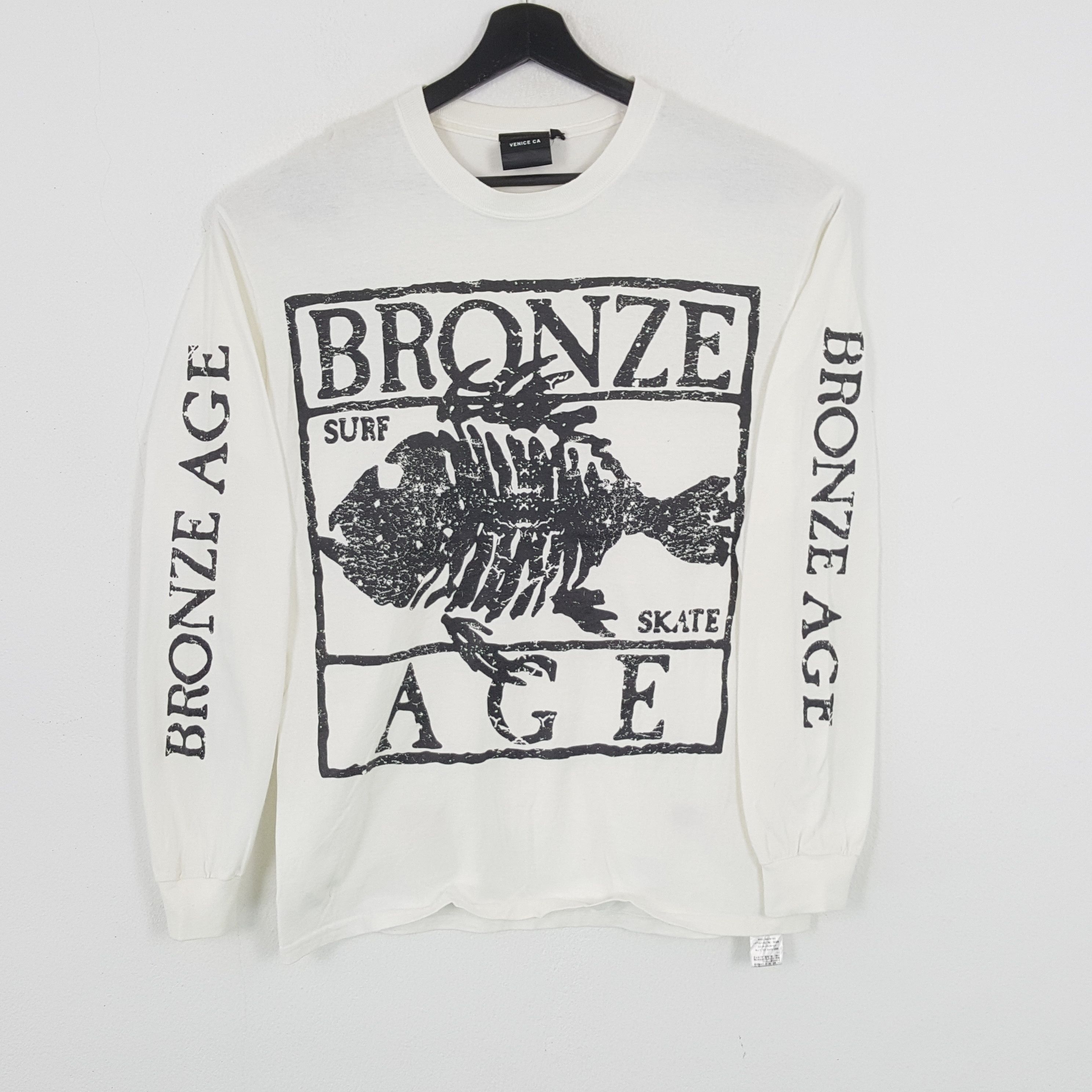 Vintage BRONZE AGE Surfing Streetwear Style Long Sleeve Tshirt Size US M / EU 48-50 / 2 - 1 Thumbnail