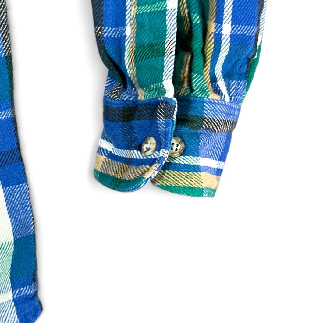 Van Heusen VINTAGE Van Heusen Shirt Adult LARGE Blue Flannel Plaid 90s 417 Sportswear Long Sleeve Button-Up Chest 23 Comfortable Casual Mens Size US L / EU 52-54 / 3 - 7 Thumbnail